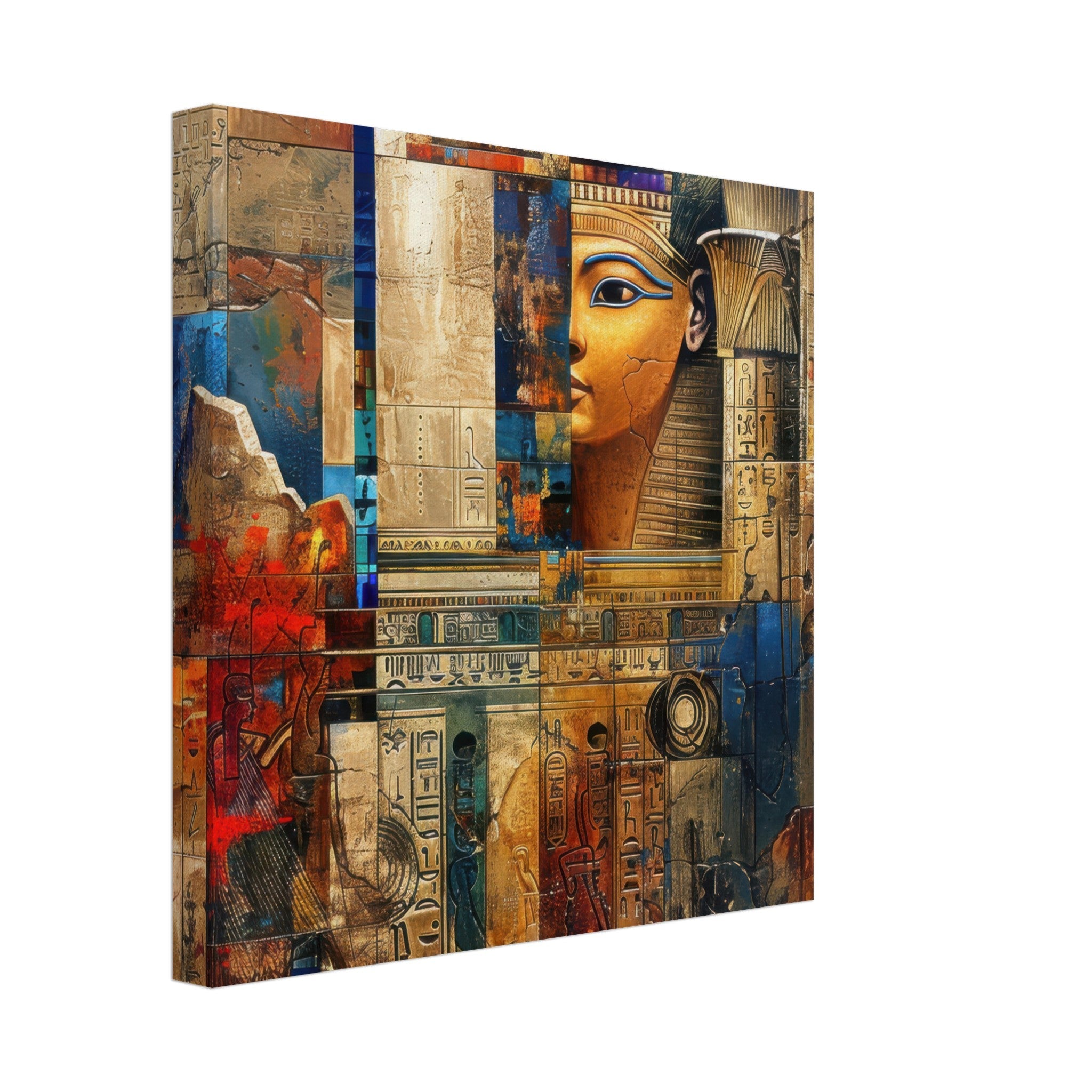 Canvas Square - Old culture of Egypt in abstract style - Shop Ai Art WebShop - Digital Art online Store