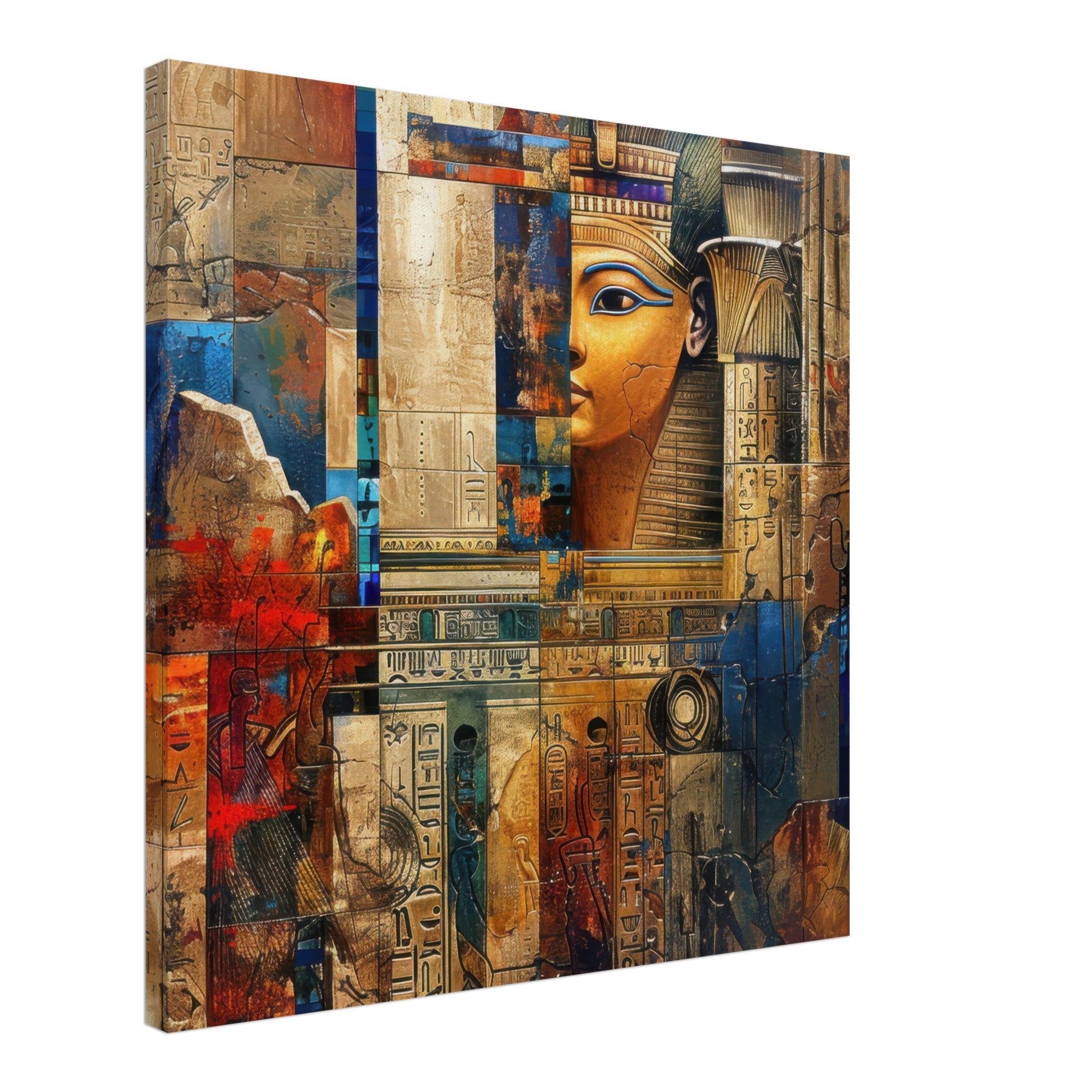 Canvas Square - Old culture of Egypt in abstract style - Shop Ai Art WebShop - Digital Art online Store