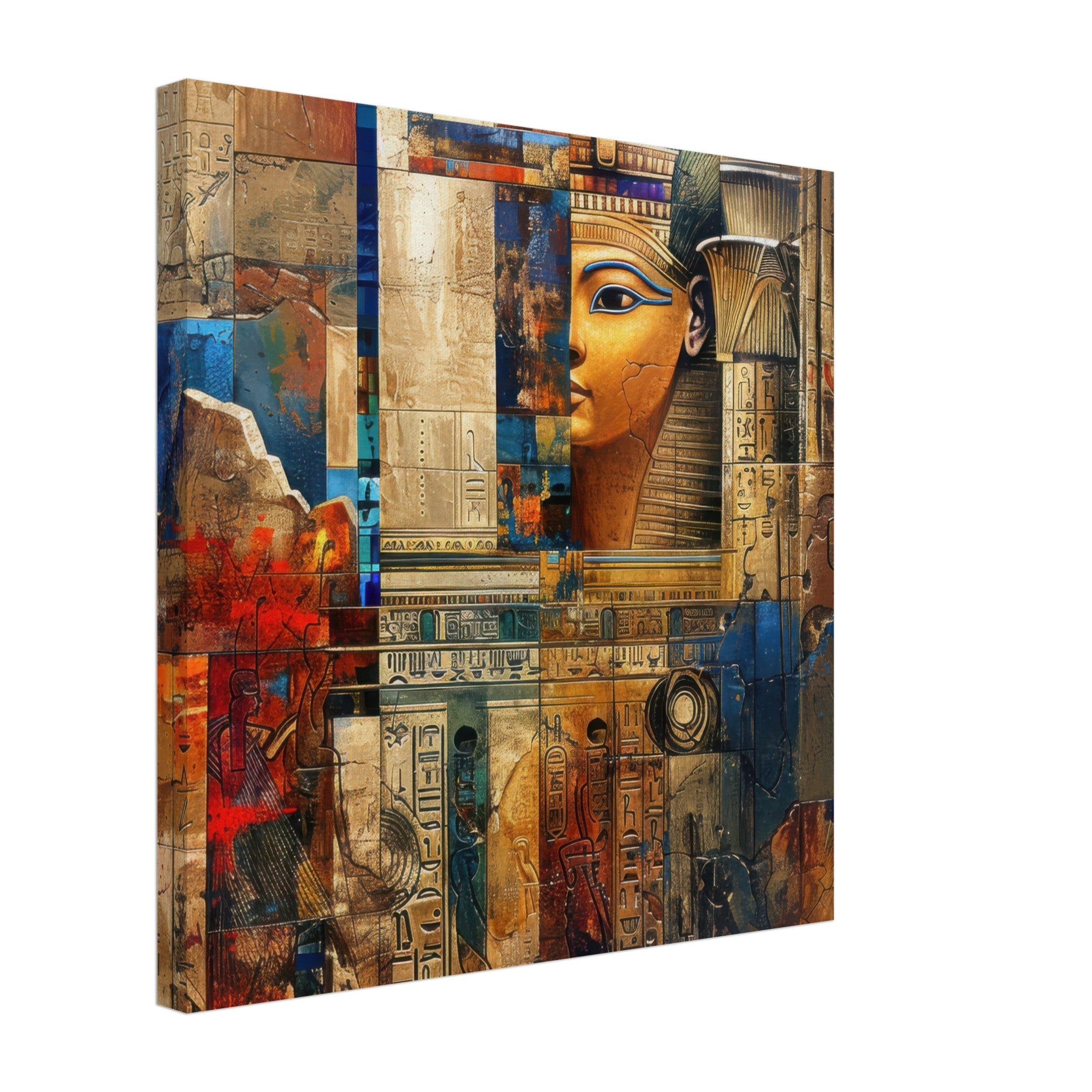 Canvas Square - Old culture of Egypt in abstract style - Shop Ai Art WebShop - Digital Art online Store