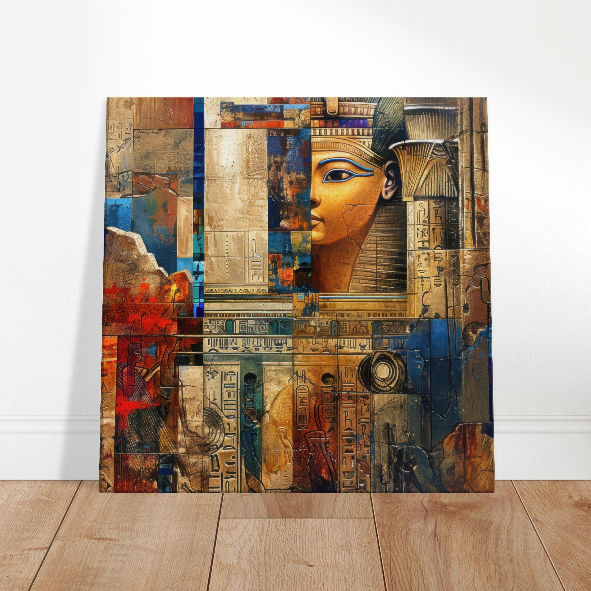 Canvas Square - Old culture of Egypt in abstract style - Shop Ai Art WebShop - Digital Art online Store