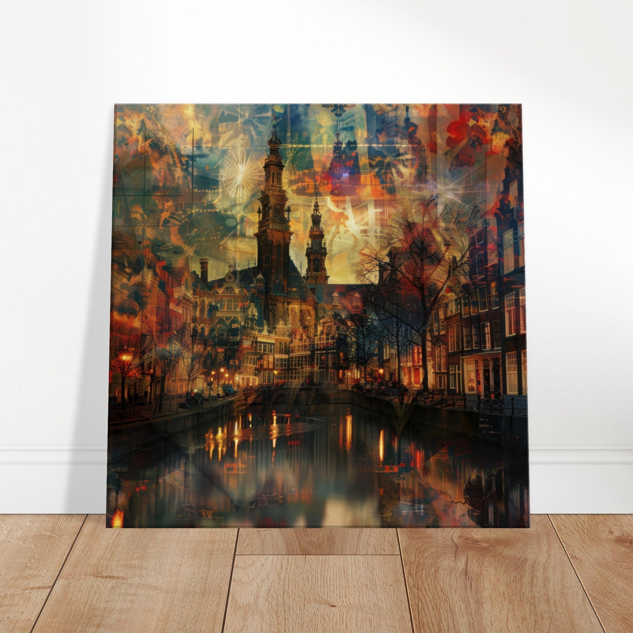 Canvas Square - Old culture of the Netherlands in abstract style 2 - Shop Ai Art WebShop - Digital Art online Store