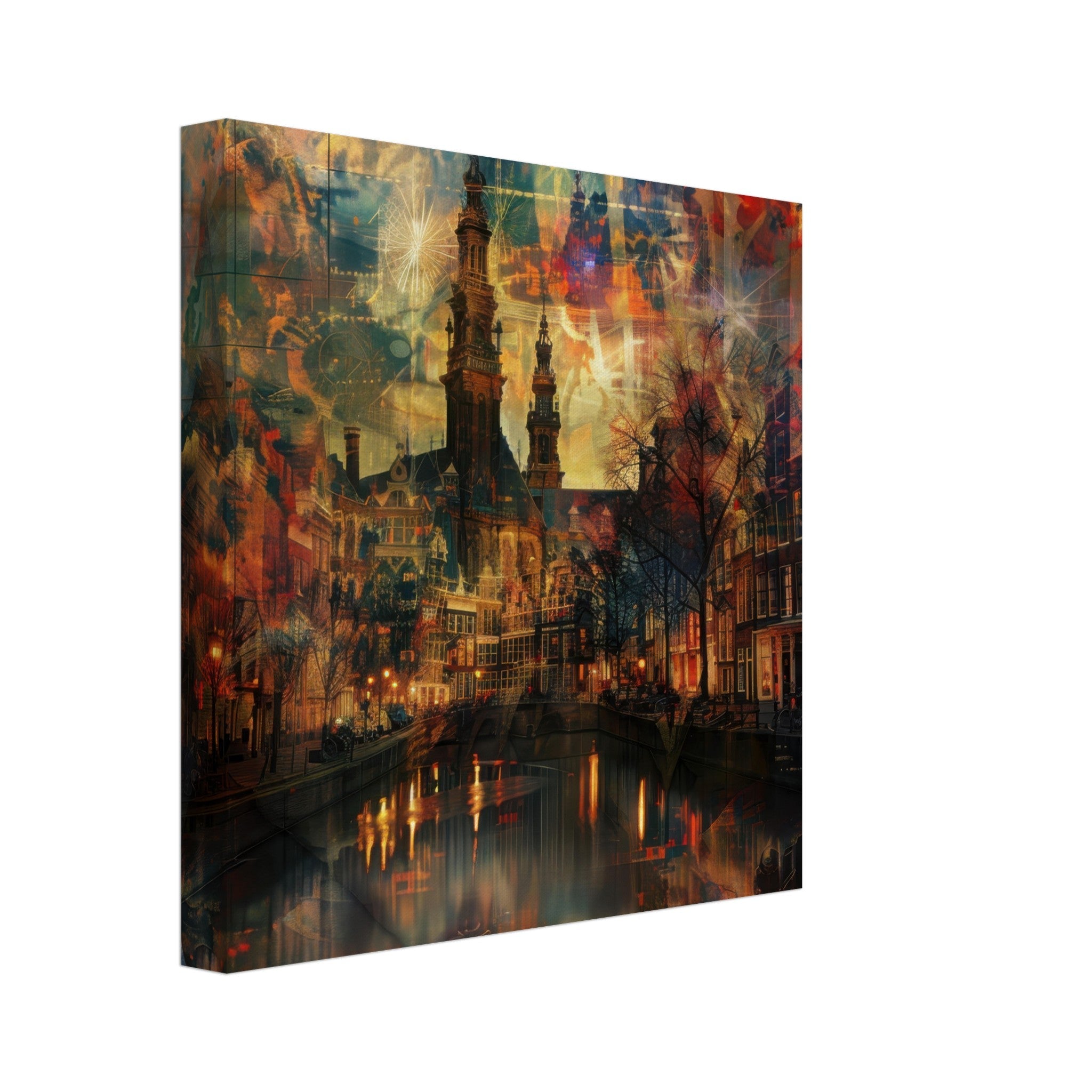 Canvas Square - Old culture of the Netherlands in abstract style 2 - Shop Ai Art WebShop - Digital Art online Store