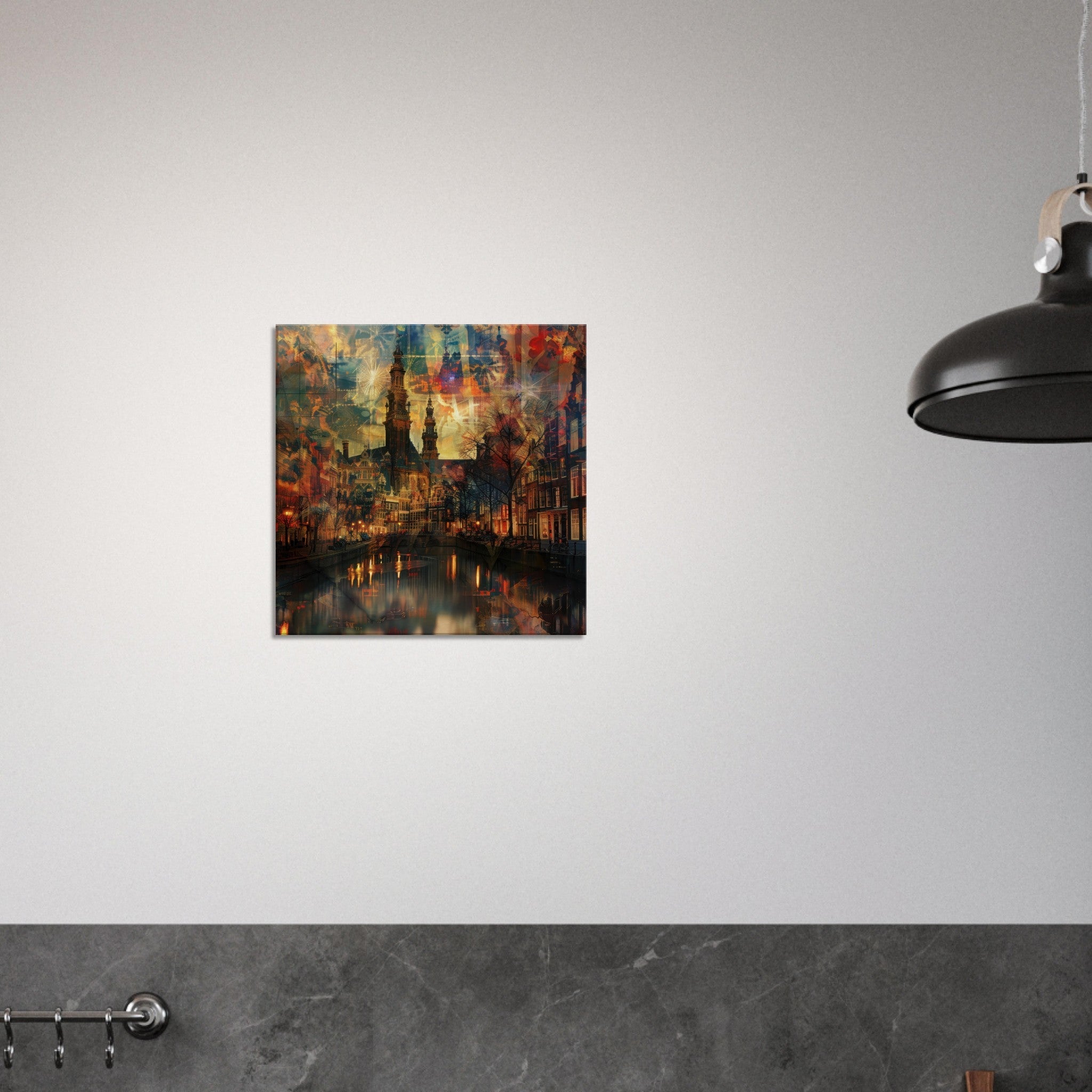 Canvas Square - Old culture of the Netherlands in abstract style 2 - Shop Ai Art WebShop - Digital Art online Store