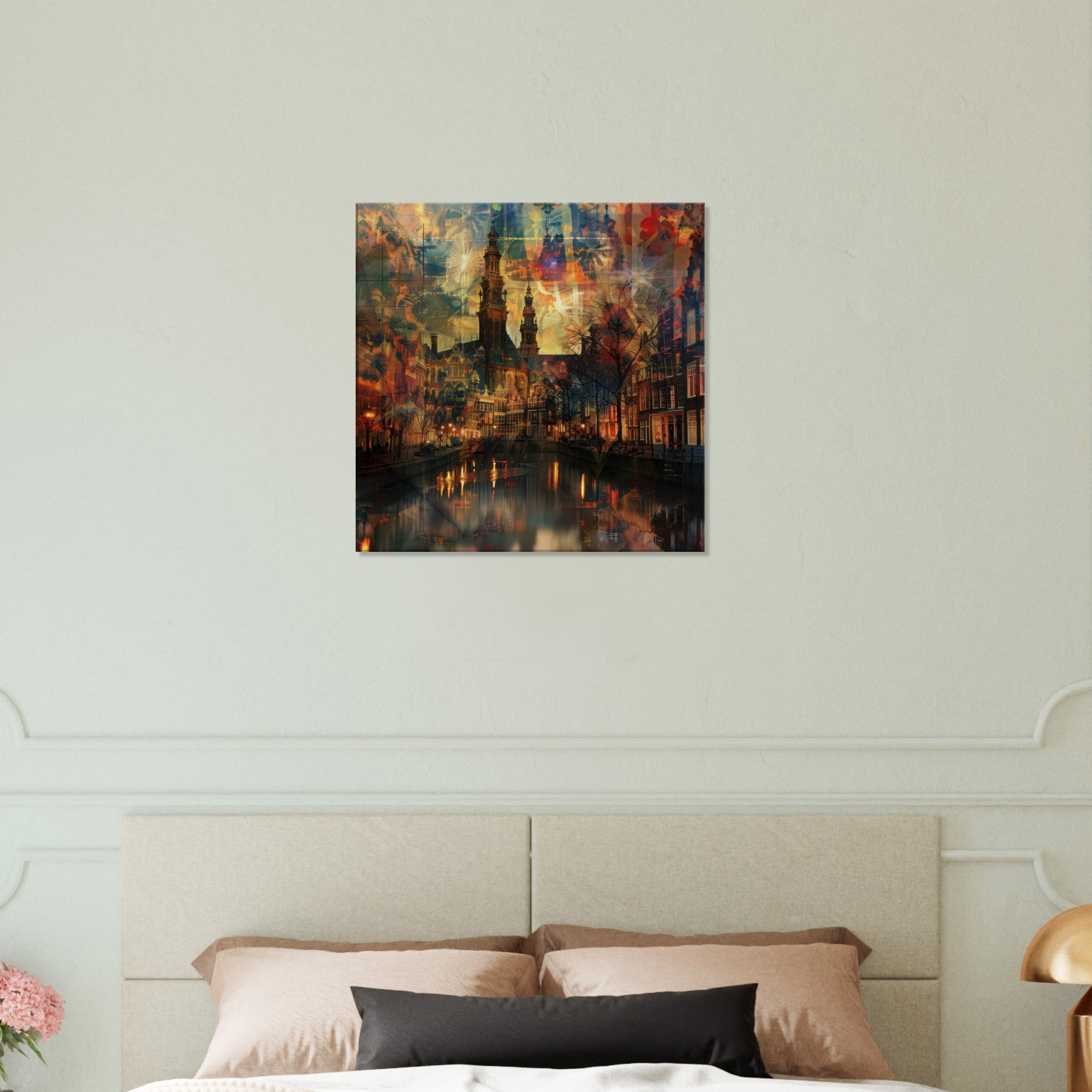 Canvas Square - Old culture of the Netherlands in abstract style 2 - Shop Ai Art WebShop - Digital Art online Store