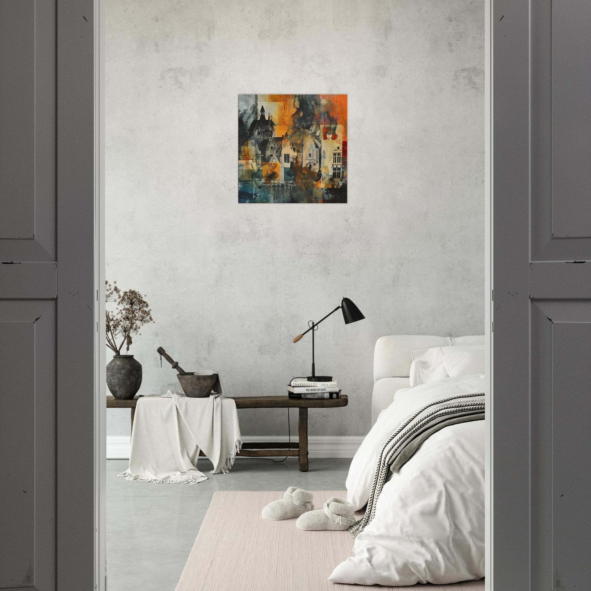 Canvas Square - Old culture of the Netherlands in abstract style 4 - Shop Ai Art WebShop - Digital Art online Store