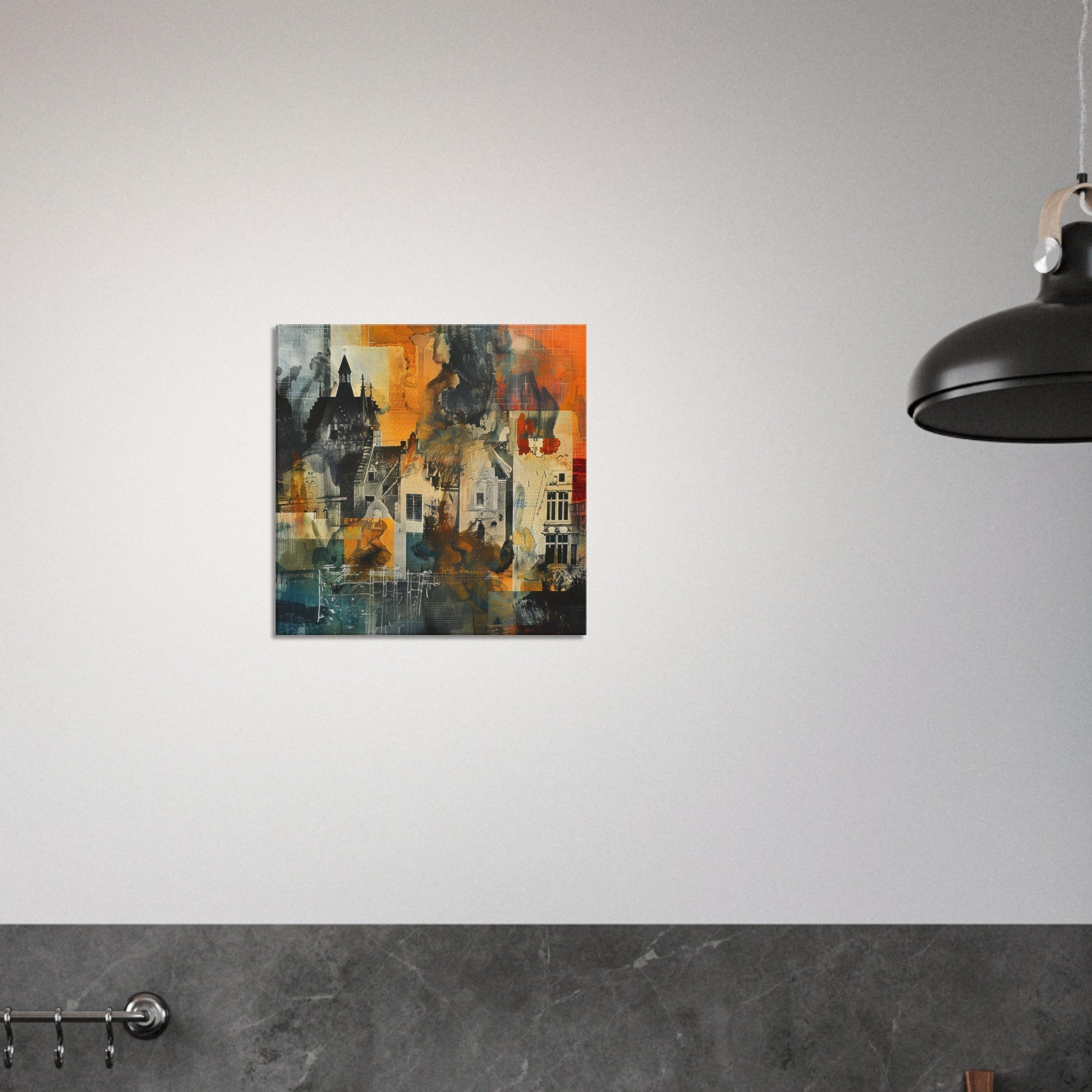 Canvas Square - Old culture of the Netherlands in abstract style 4 - Shop Ai Art WebShop - Digital Art online Store