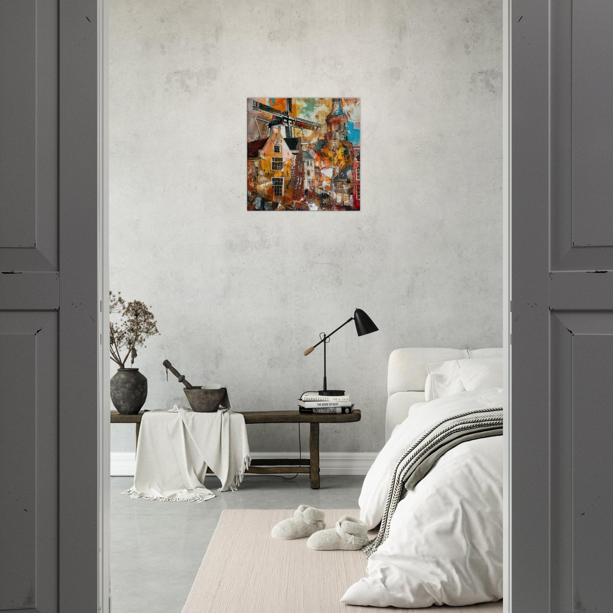 Canvas Square - Old culture of the Netherlands in abstract style 5 - Shop Ai Art WebShop - Digital Art online Store