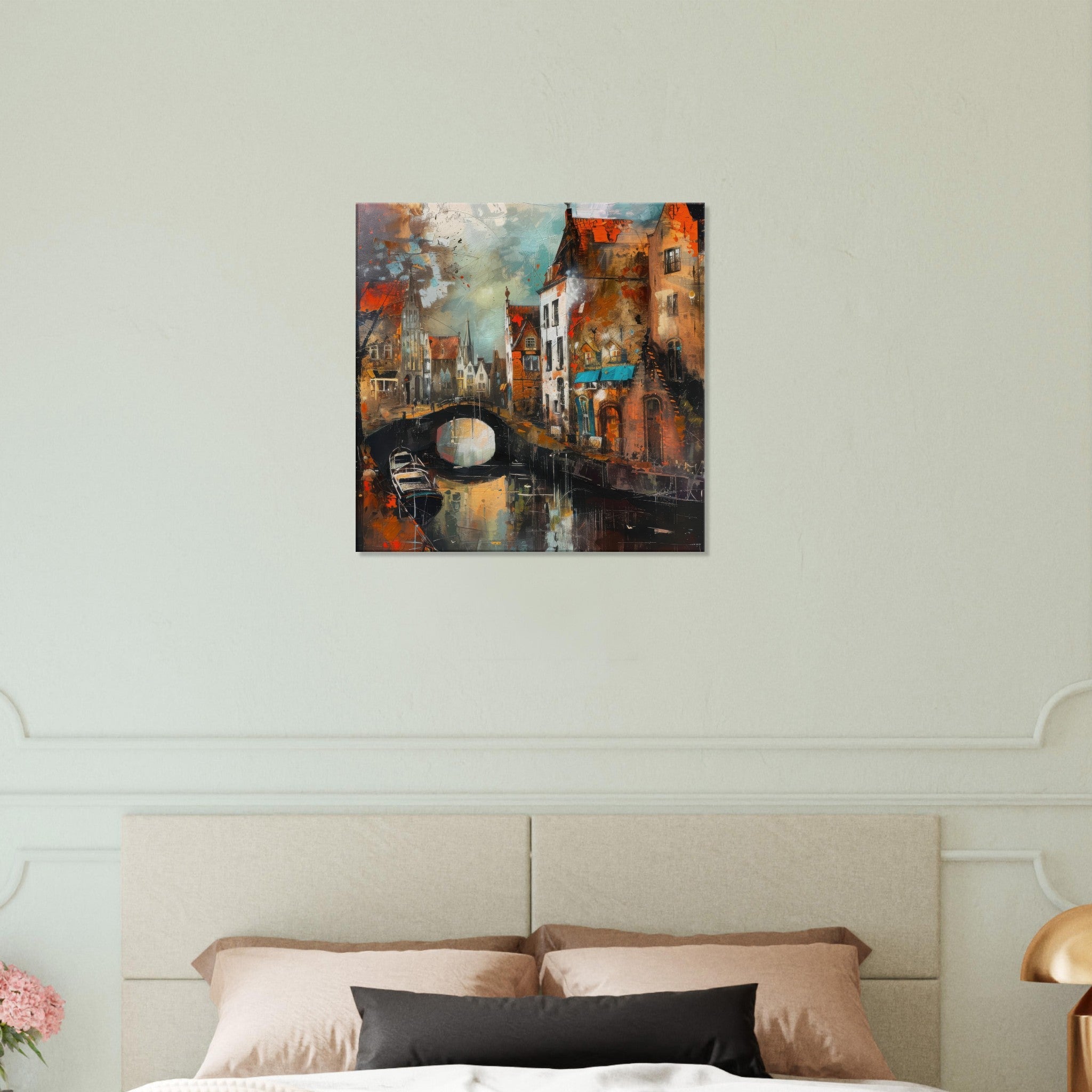 Canvas Square - Old culture of the Netherlands in abstract style 6 - Shop Ai Art WebShop - Digital Art online Store