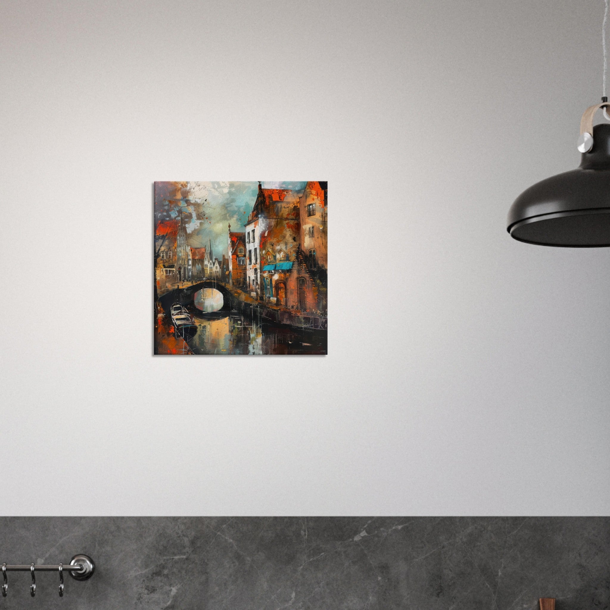 Canvas Square - Old culture of the Netherlands in abstract style 6 - Shop Ai Art WebShop - Digital Art online Store