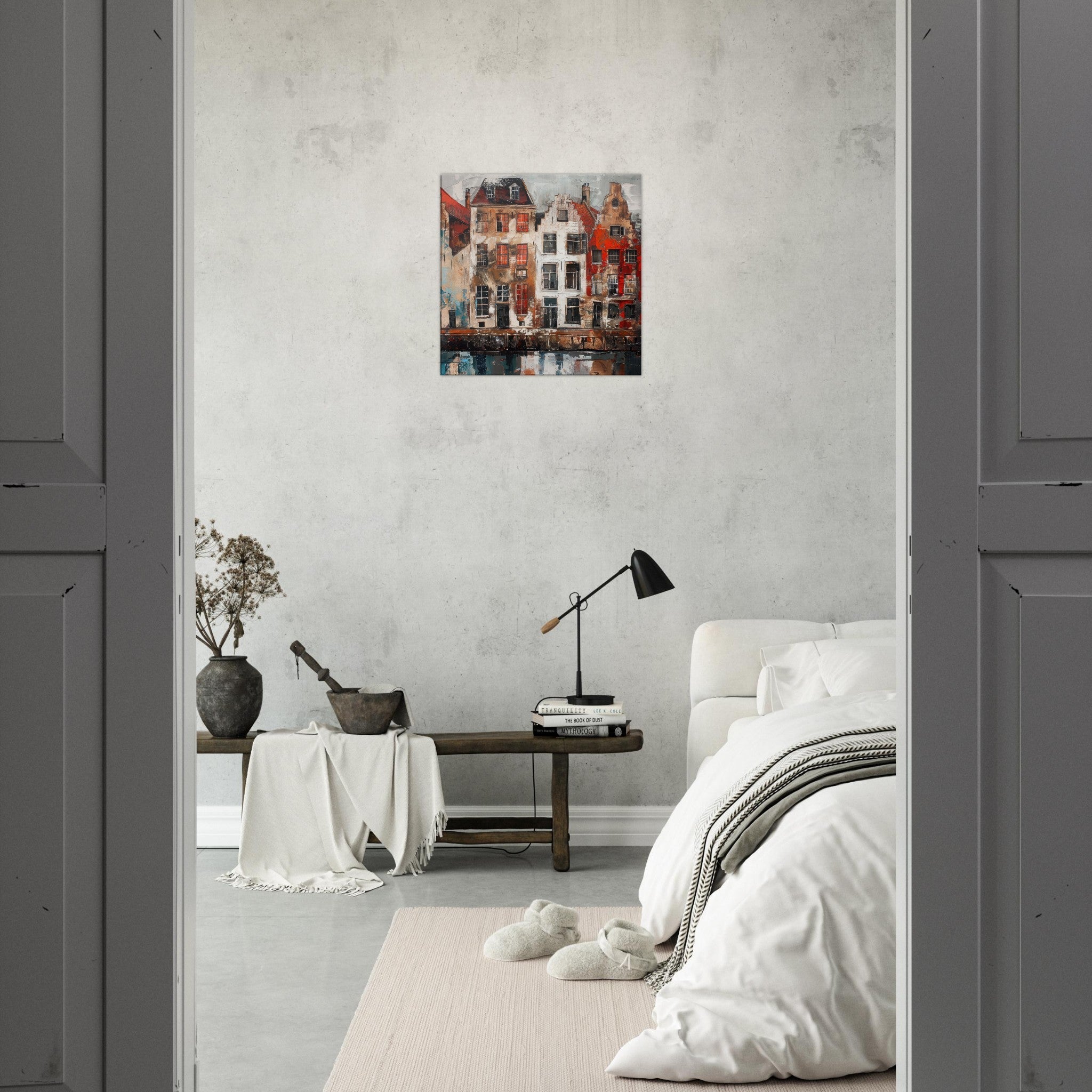 Canvas Square - Old culture of the Netherlands in abstract style - Shop Ai Art WebShop - Digital Art online Store