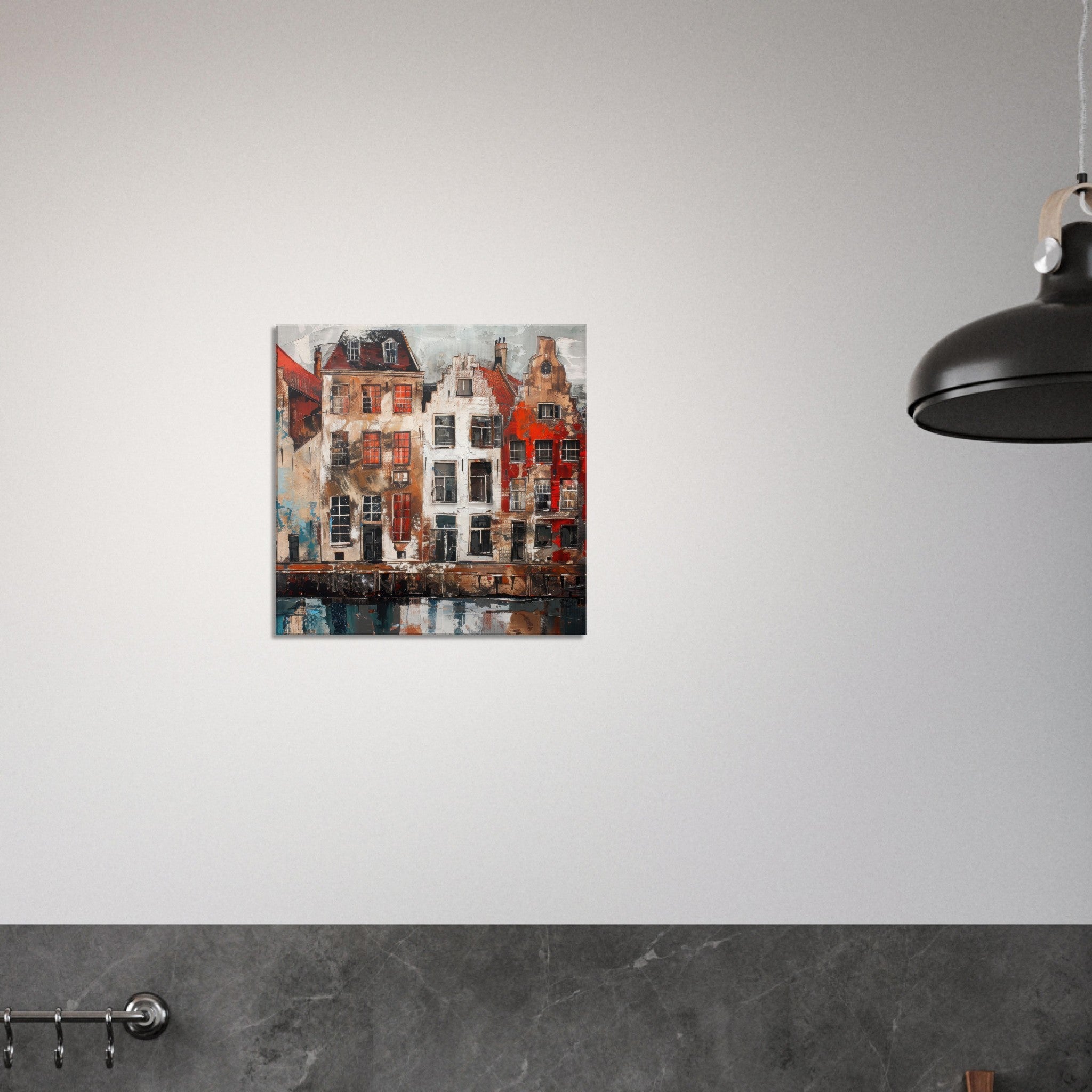 Canvas Square - Old culture of the Netherlands in abstract style - Shop Ai Art WebShop - Digital Art online Store