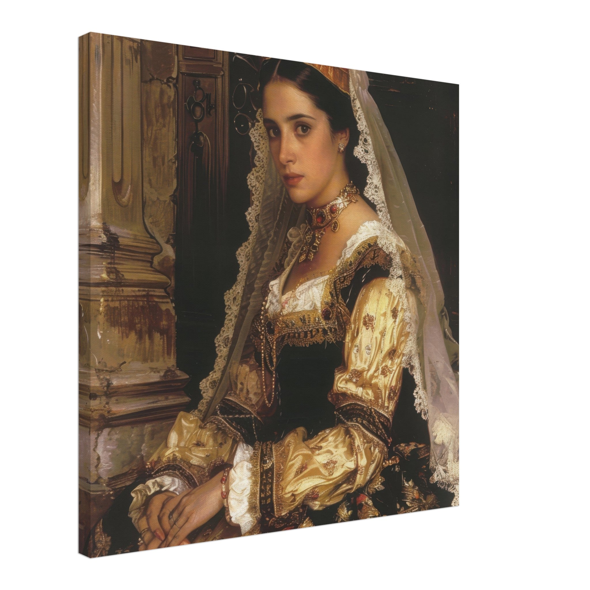 Canvas Square - Romanticism art style culture of Spain 2 - Shop Ai Art WebShop - Digital Art online Store