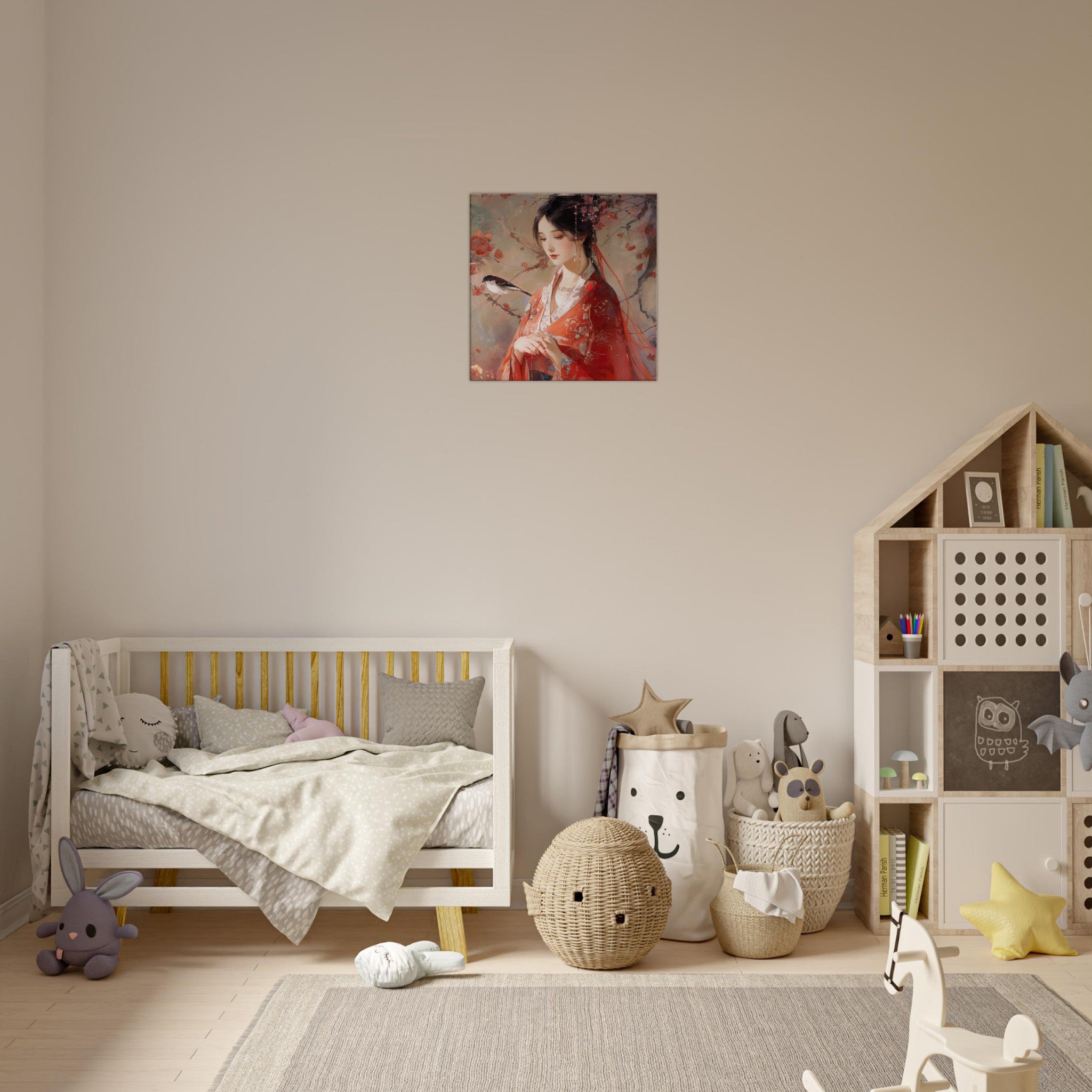 Canvas Square - Romanticism art style old culture of China 2 - Shop Ai Art WebShop - Digital Art online Store