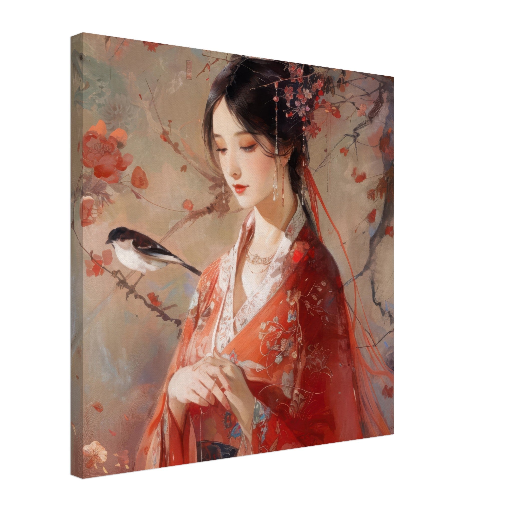 Canvas Square - Romanticism art style old culture of China 2 - Shop Ai Art WebShop - Digital Art online Store