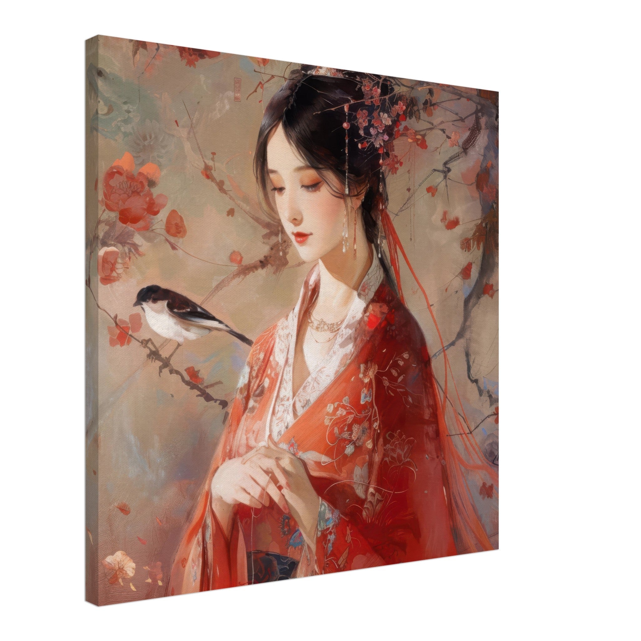 Canvas Square - Romanticism art style old culture of China 2 - Shop Ai Art WebShop - Digital Art online Store