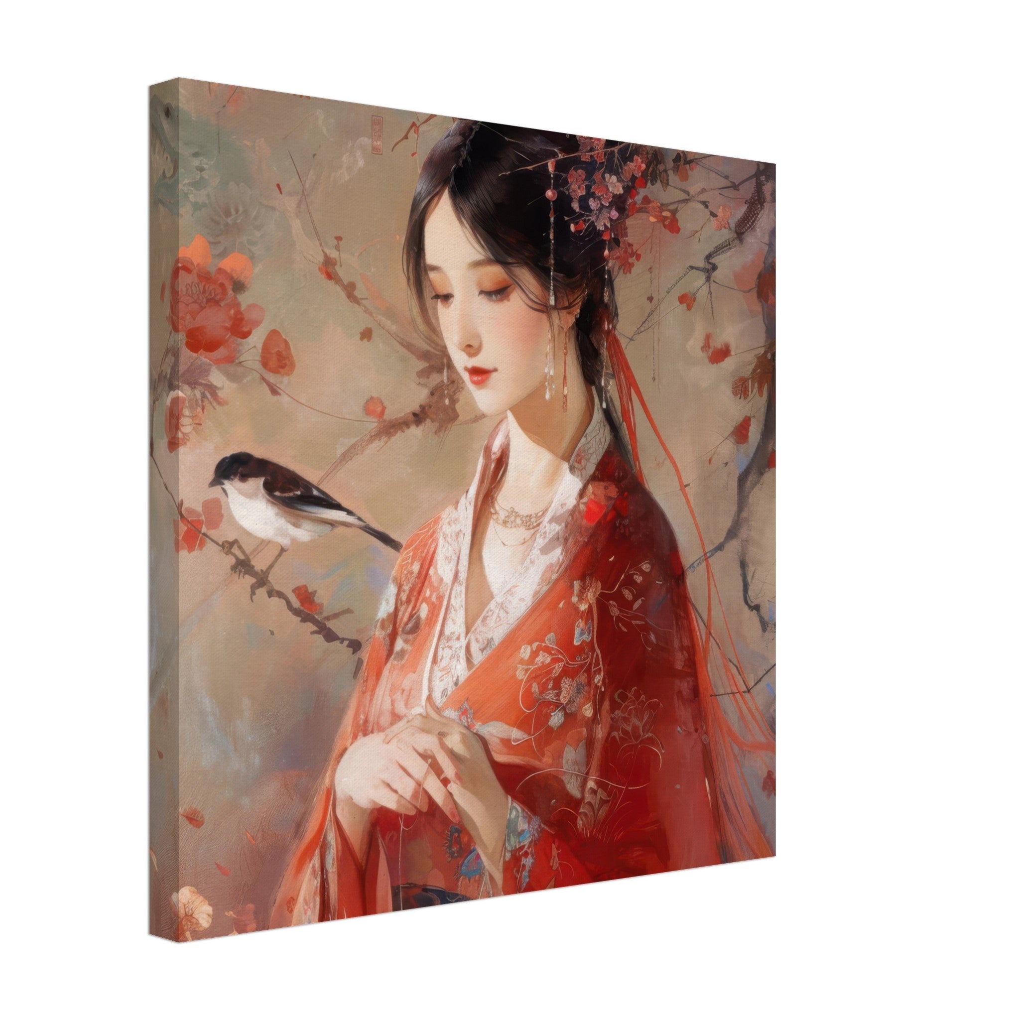 Canvas Square - Romanticism art style old culture of China 2 - Shop Ai Art WebShop - Digital Art online Store