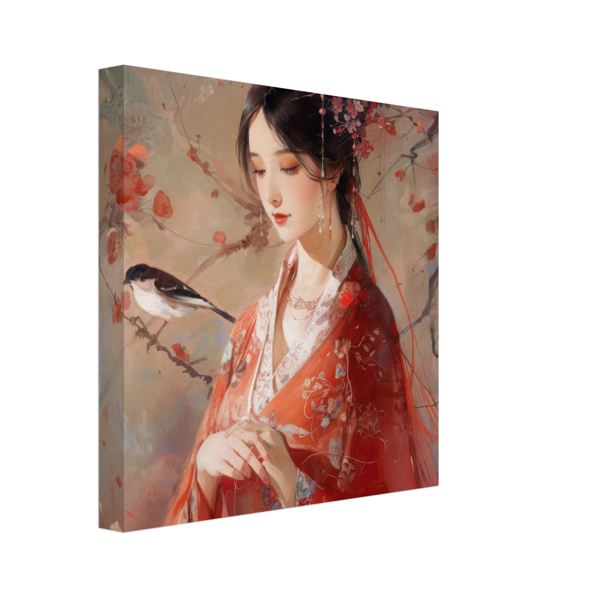 Canvas Square - Romanticism art style old culture of China 2 - Shop Ai Art WebShop - Digital Art online Store