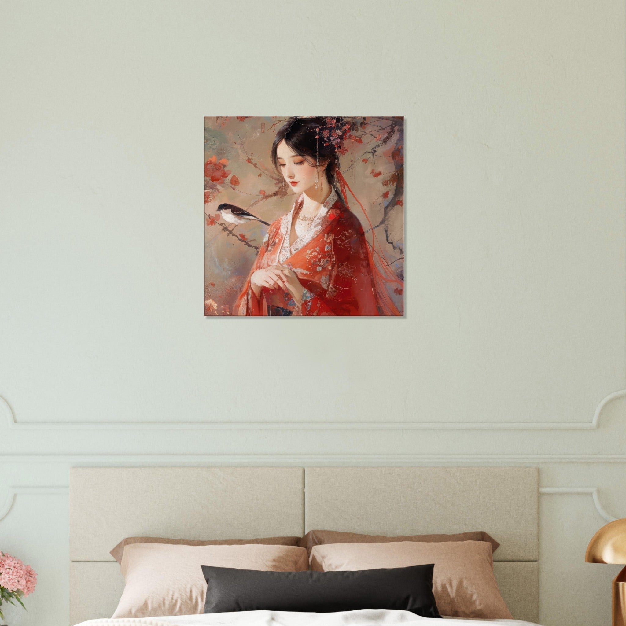 Canvas Square - Romanticism art style old culture of China 2 - Shop Ai Art WebShop - Digital Art online Store