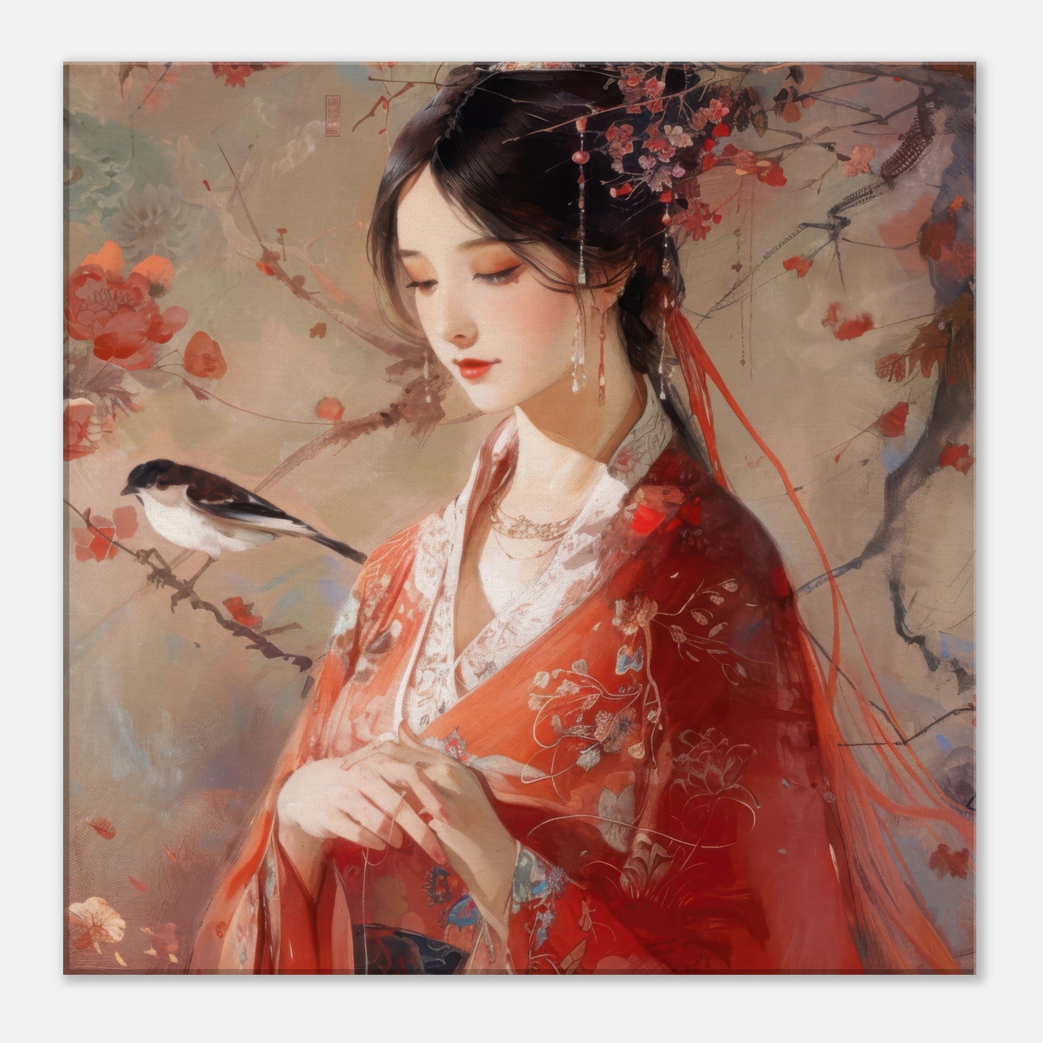 Canvas Square - Romanticism art style old culture of China 2 - Shop Ai Art WebShop - Digital Art online Store