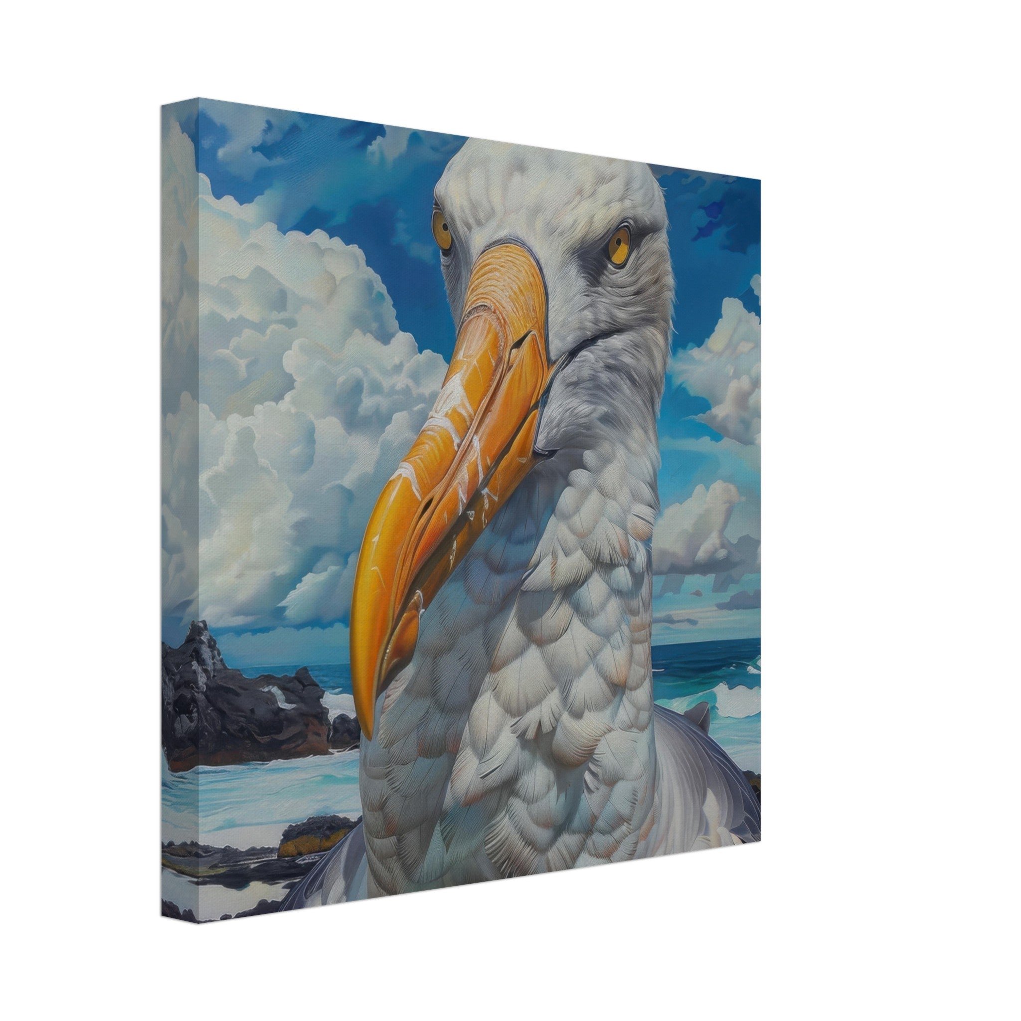 Canvas Square - Rough Nature Galapagos Albatros 2 - Shop Ai Art WebShop - Digital Art online Store