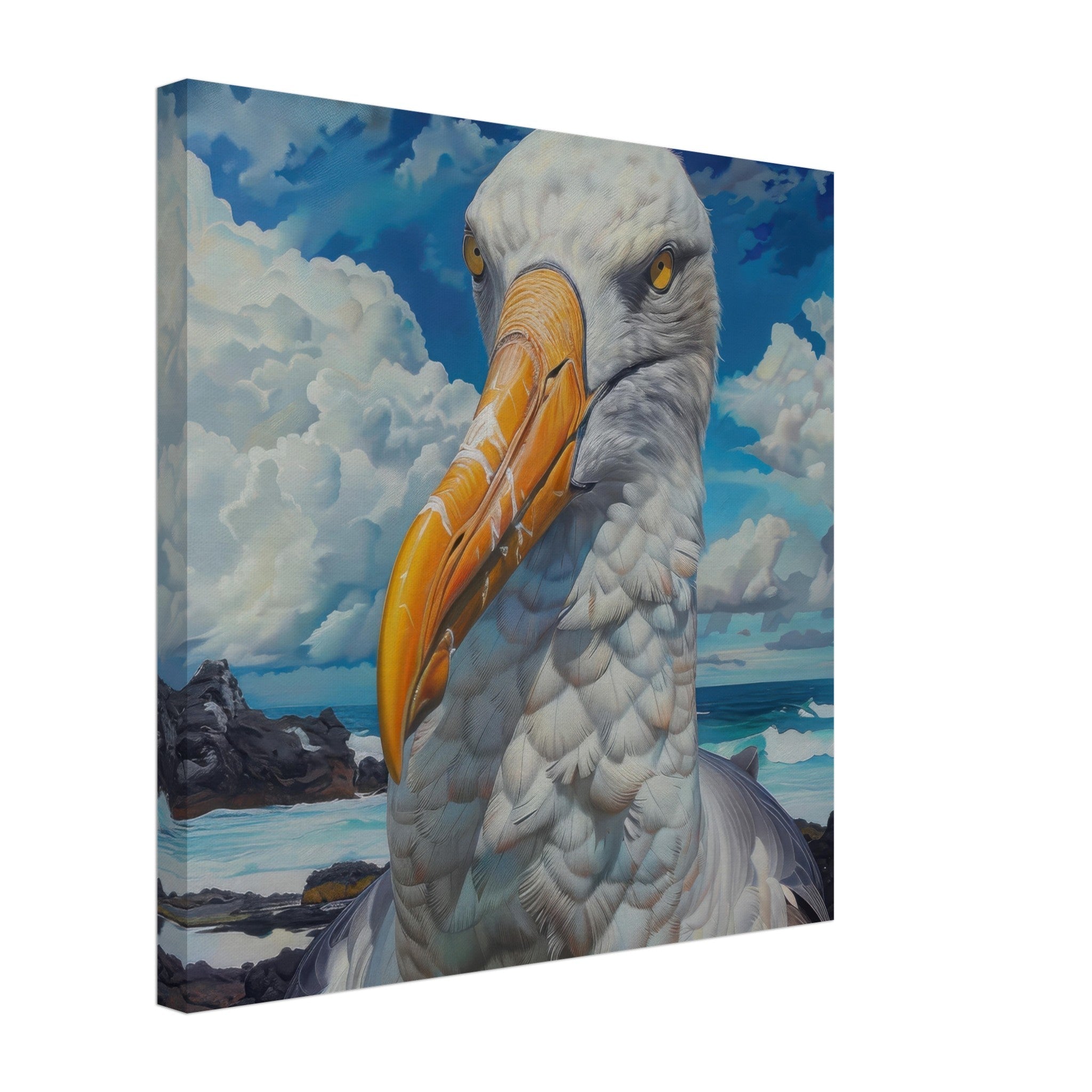 Canvas Square - Rough Nature Galapagos Albatros 2 - Shop Ai Art WebShop - Digital Art online Store