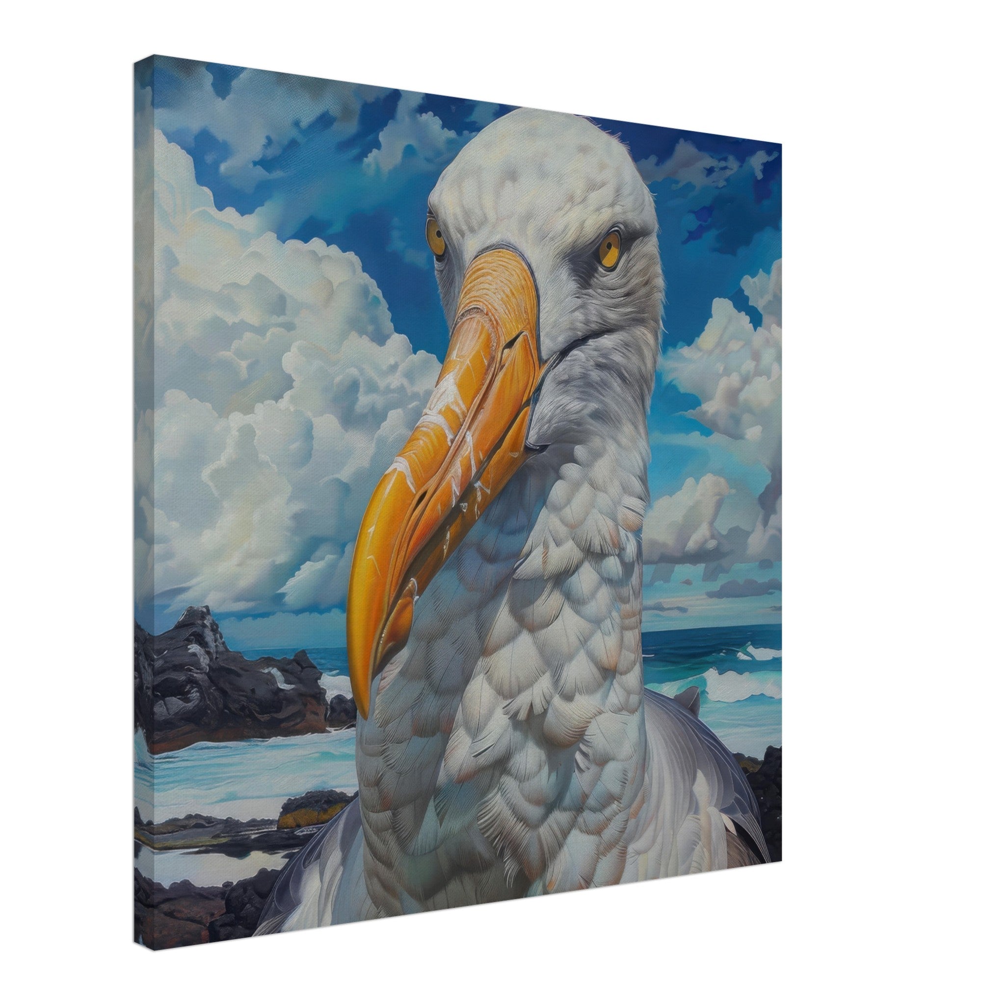 Canvas Square - Rough Nature Galapagos Albatros 2 - Shop Ai Art WebShop - Digital Art online Store