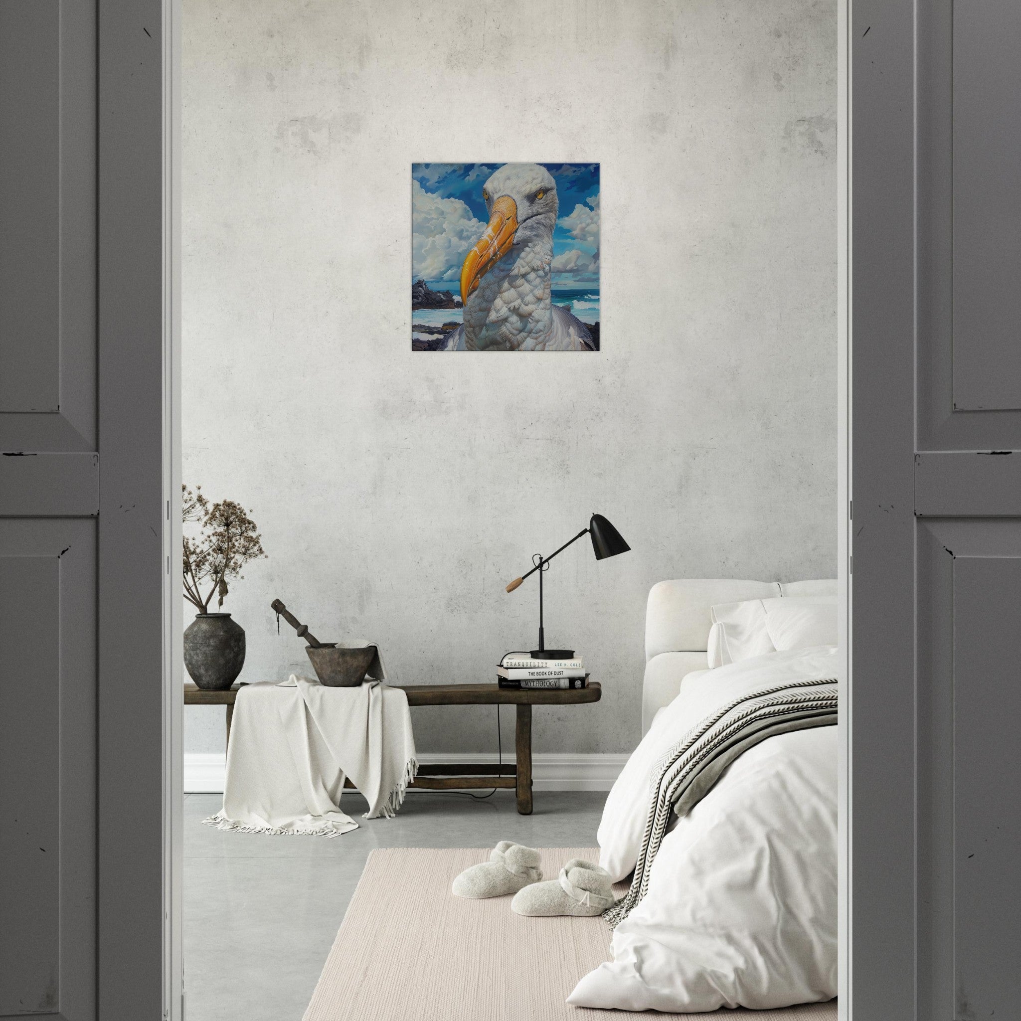 Canvas Square - Rough Nature Galapagos Albatros 2 - Shop Ai Art WebShop - Digital Art online Store