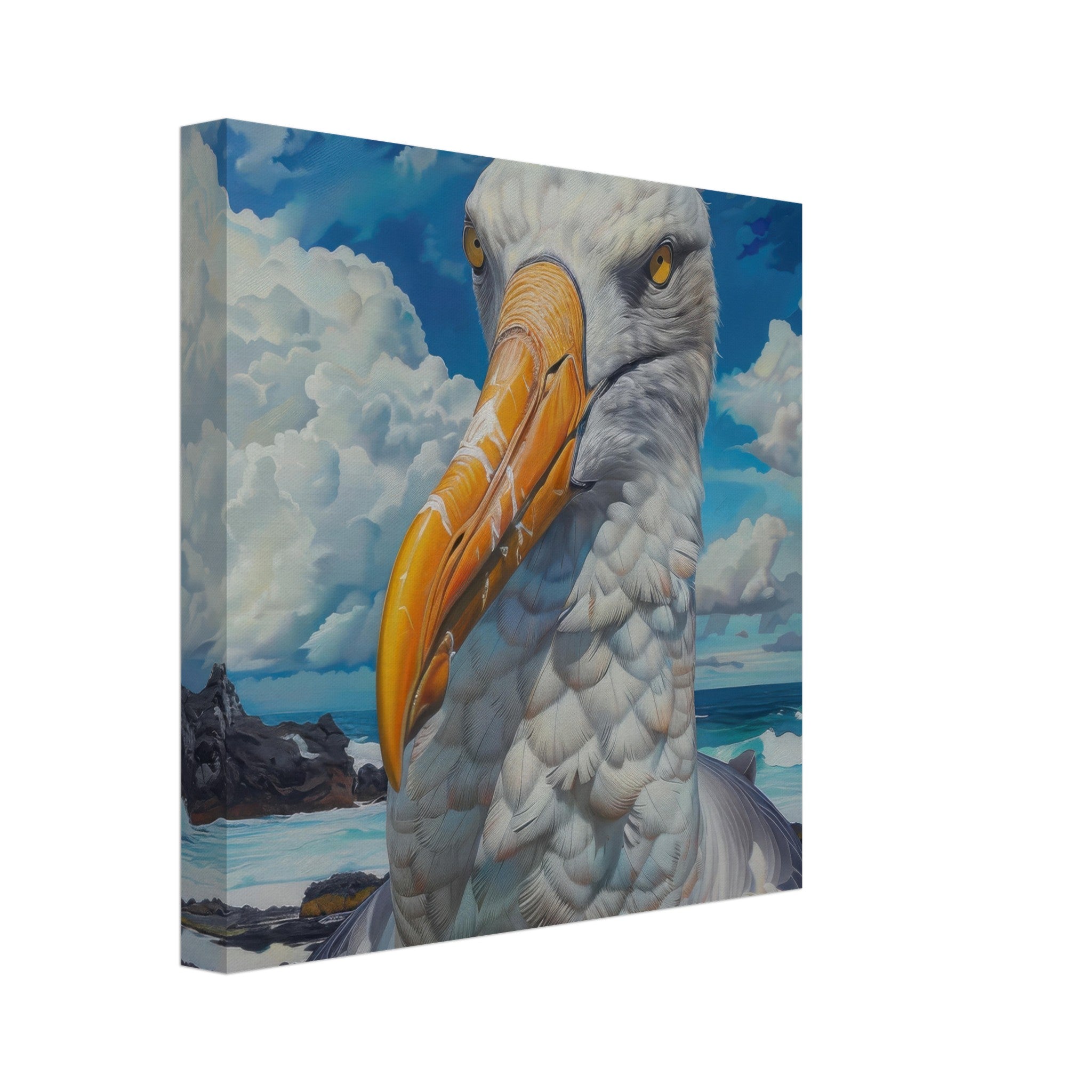 Canvas Square - Rough Nature Galapagos Albatros 2 - Shop Ai Art WebShop - Digital Art online Store