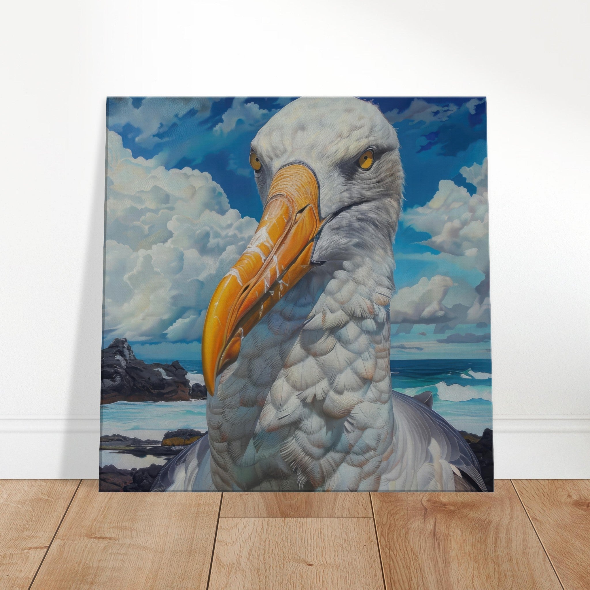 Canvas Square - Rough Nature Galapagos Albatros 2 - Shop Ai Art WebShop - Digital Art online Store