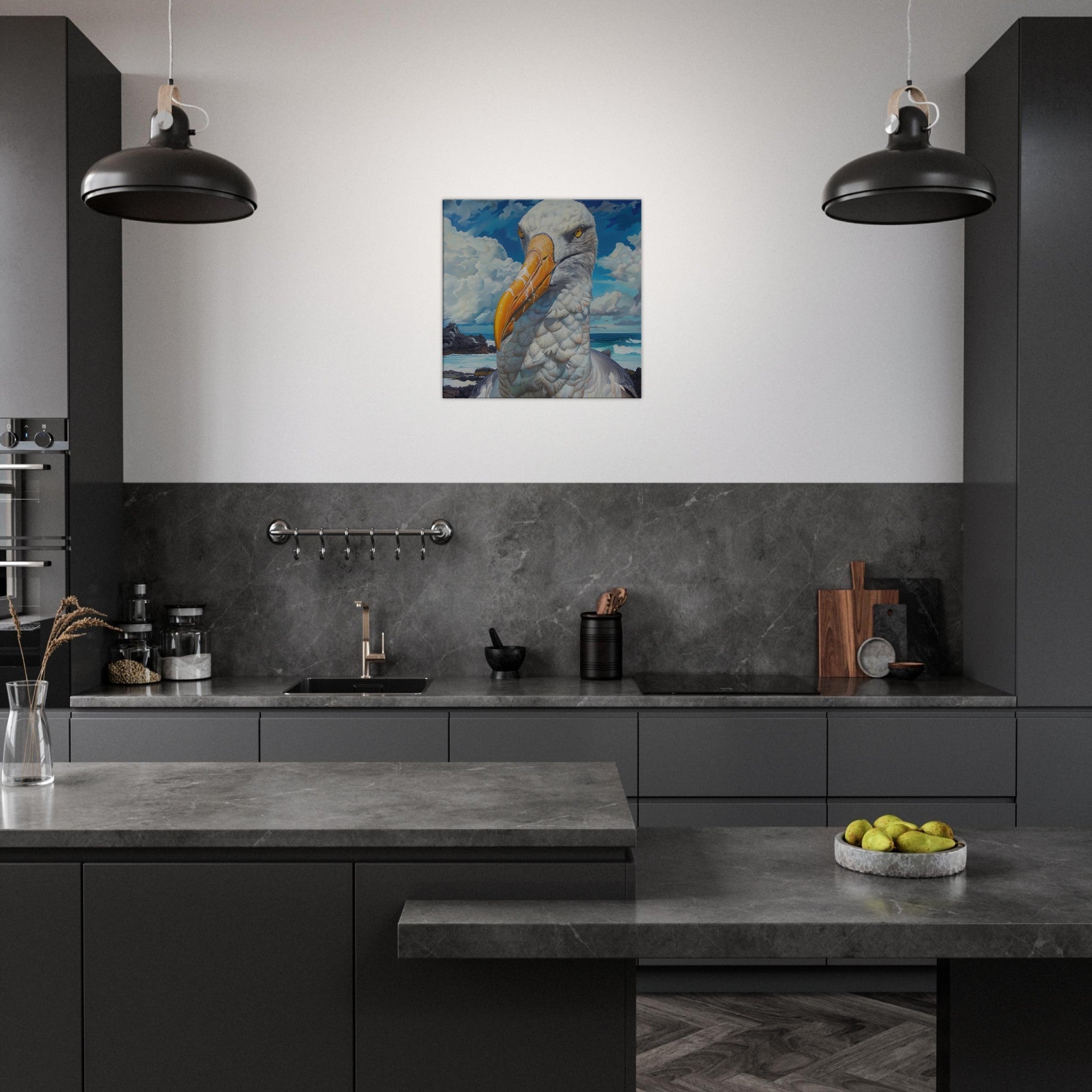 Canvas Square - Rough Nature Galapagos Albatros 2 - Shop Ai Art WebShop - Digital Art online Store