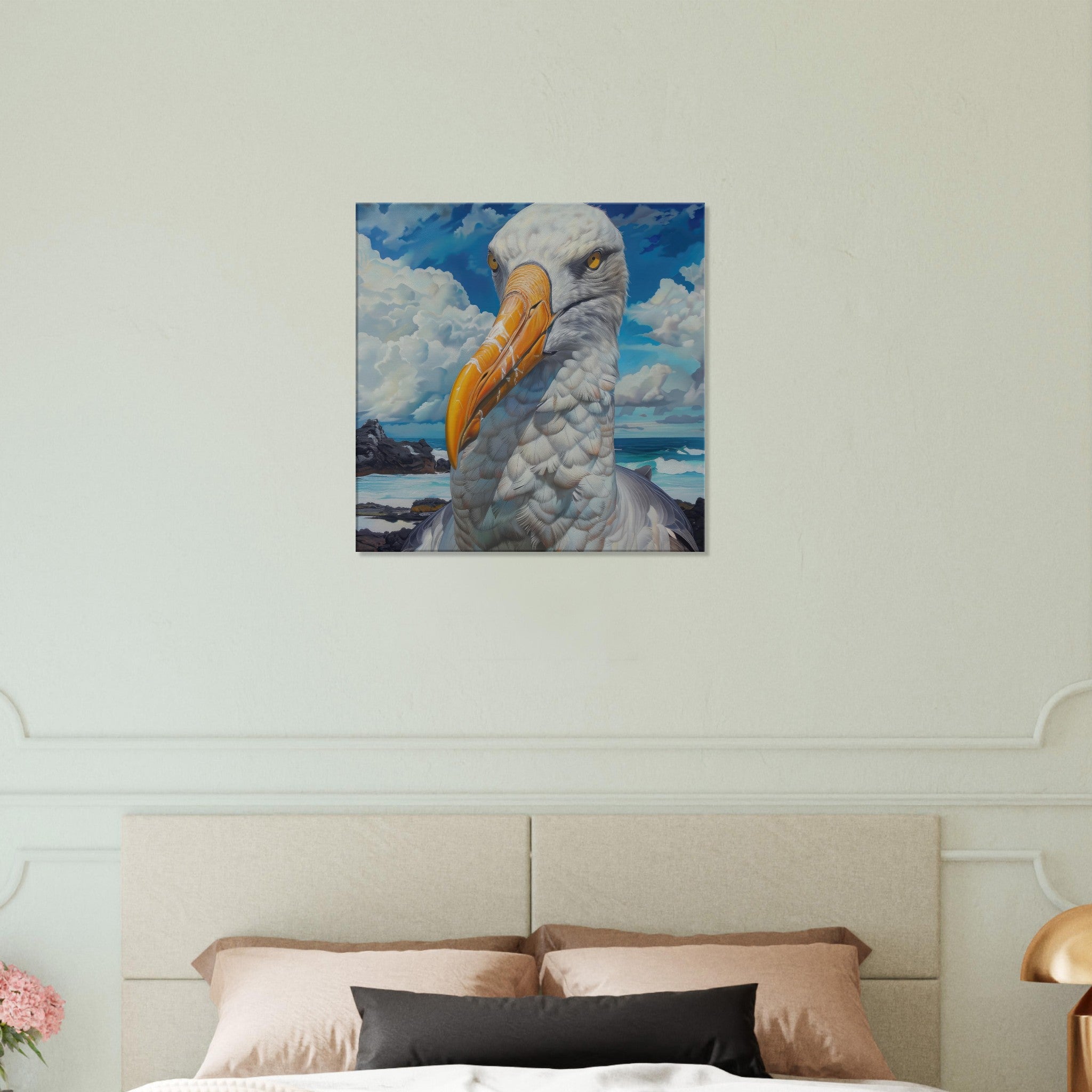 Canvas Square - Rough Nature Galapagos Albatros 2 - Shop Ai Art WebShop - Digital Art online Store