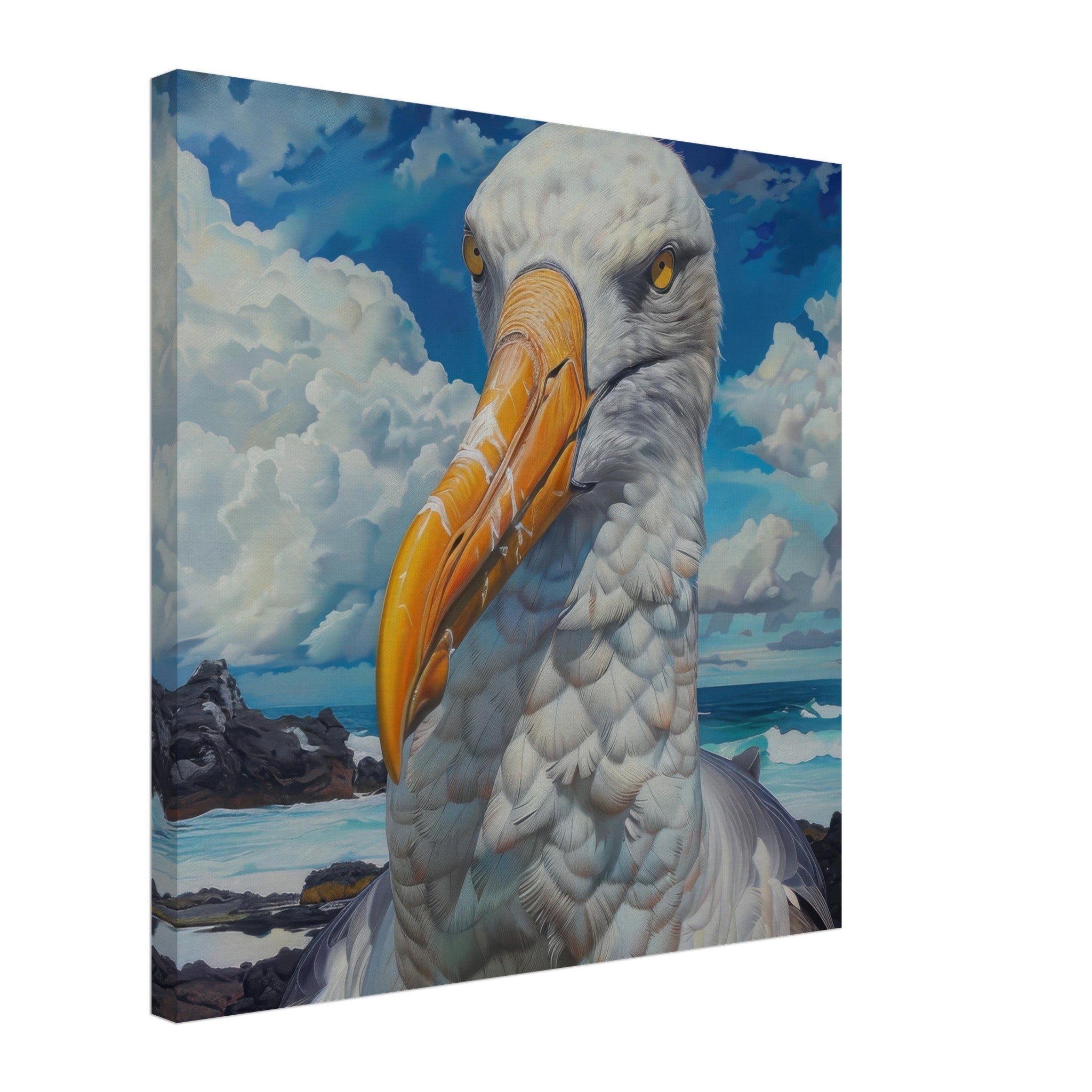 Canvas Square - Rough Nature Galapagos Albatros 2 - Shop Ai Art WebShop - Digital Art online Store