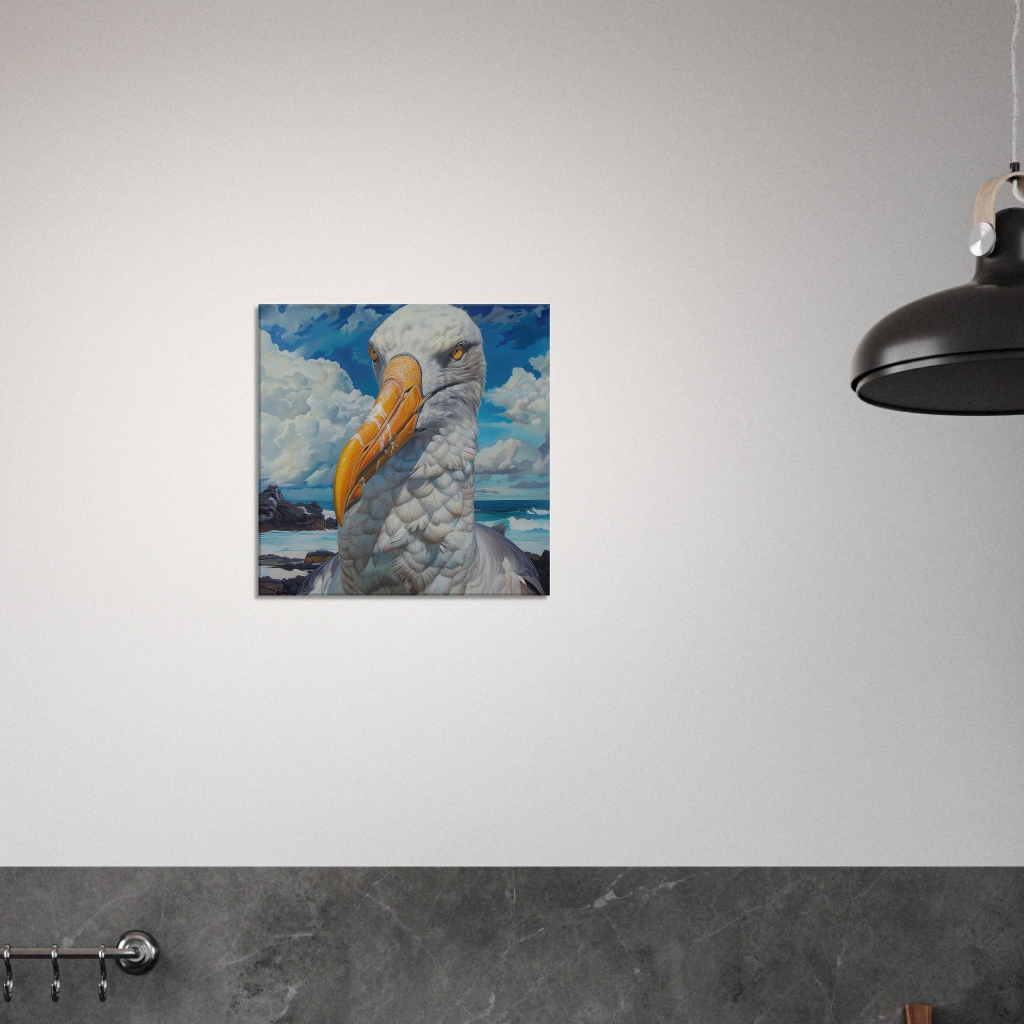 Canvas Square - Rough Nature Galapagos Albatros 2 - Shop Ai Art WebShop - Digital Art online Store