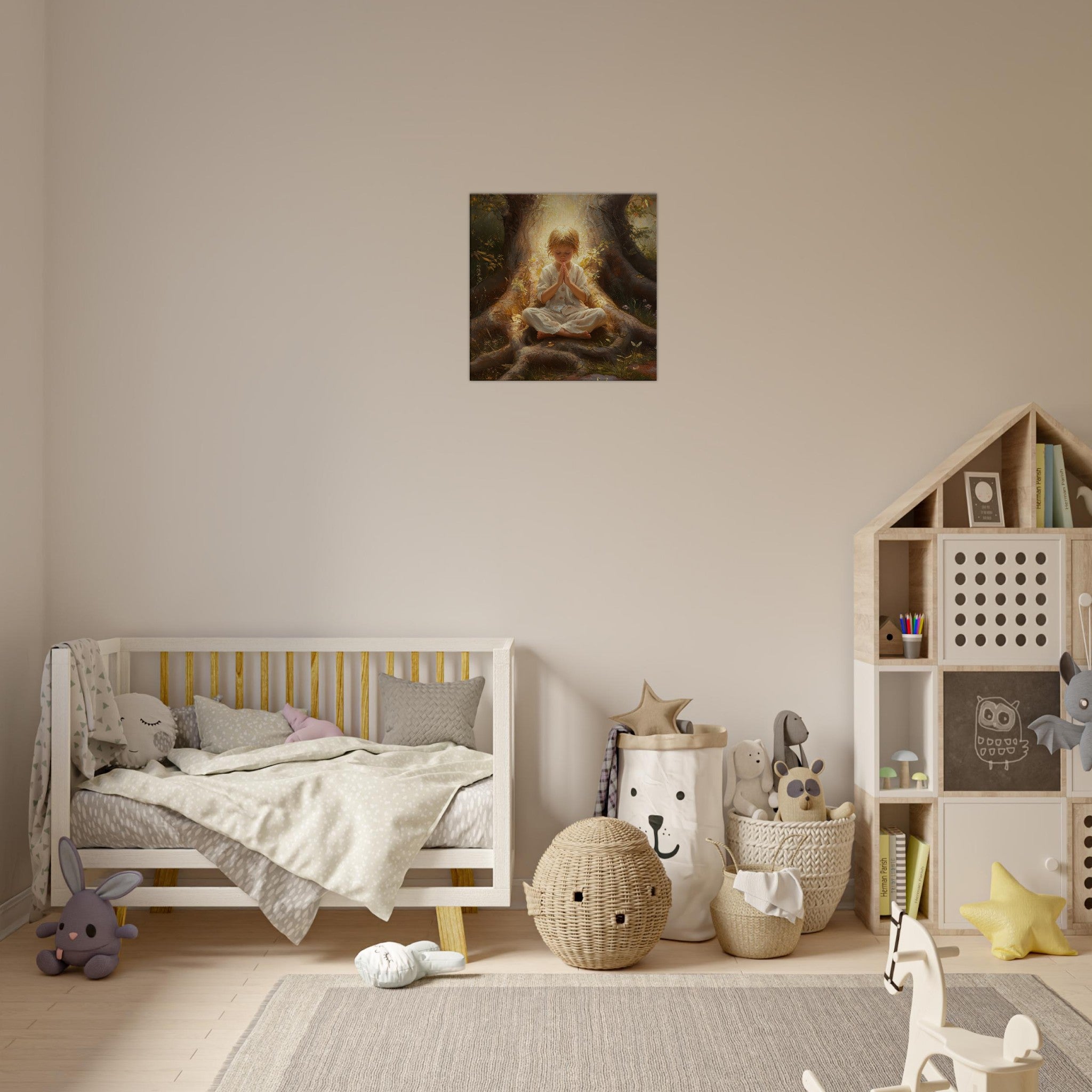 Canvas Square - Spiritual Development in Childhood 4 - Shop Ai Art WebShop - Digital Art online Store