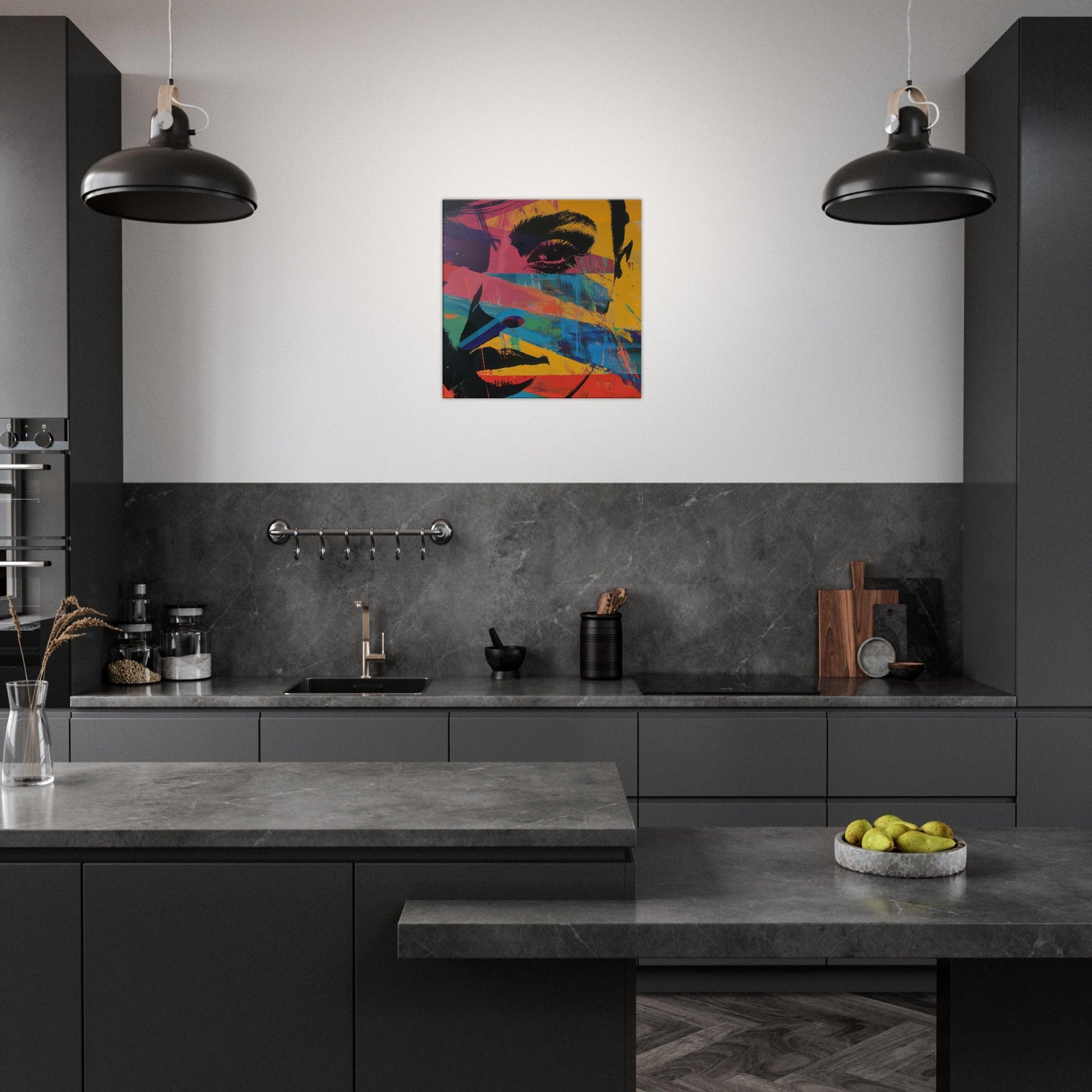 Canvas Square - Swedish popart in abstract style 2 - Shop Ai Art WebShop - Digital Art online Store