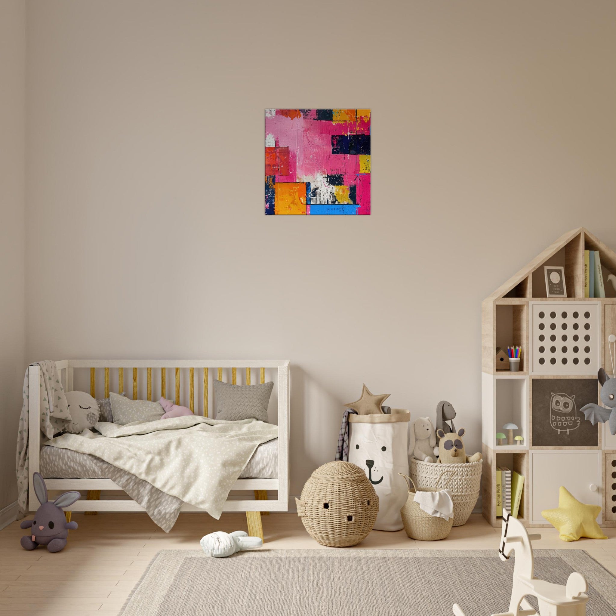 Canvas Square - Swedish popart in abstract style 5 - Shop Ai Art WebShop - Digital Art online Store