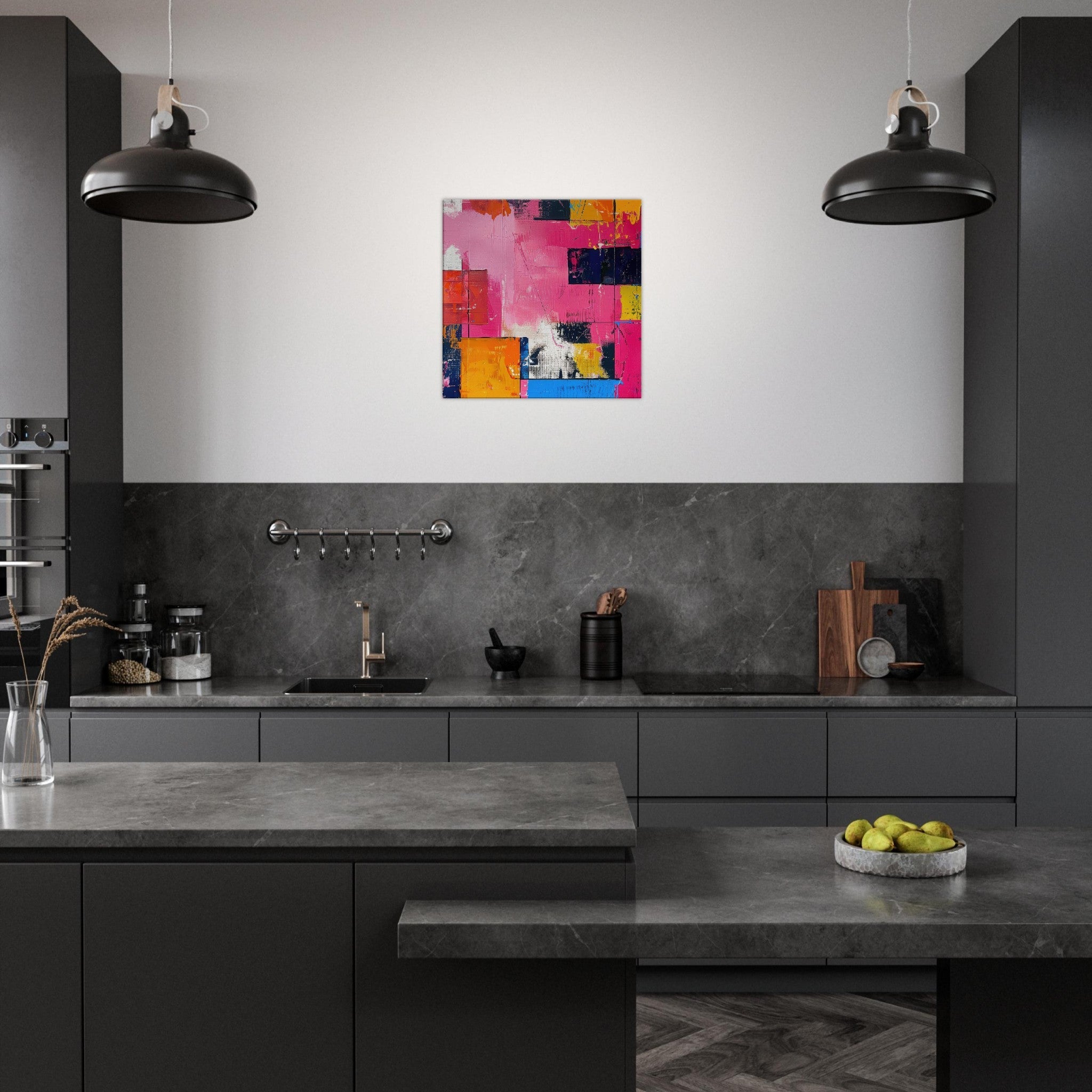 Canvas Square - Swedish popart in abstract style 5 - Shop Ai Art WebShop - Digital Art online Store