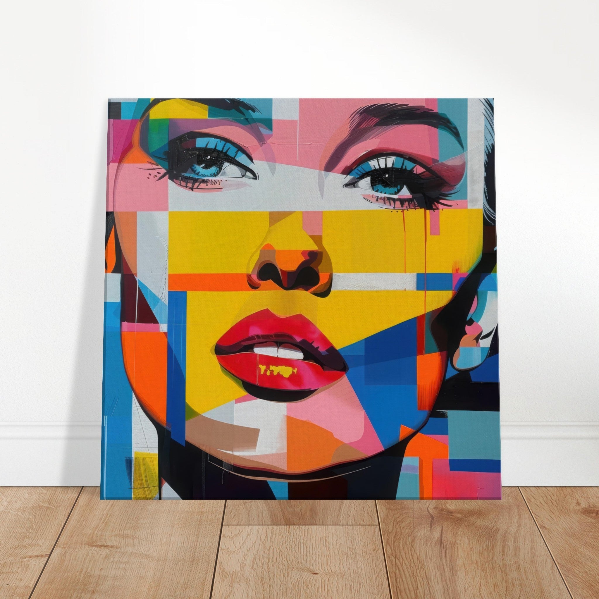 Canvas Square - Swedish popart in abstract style 7 - Shop Ai Art WebShop - Digital Art online Store