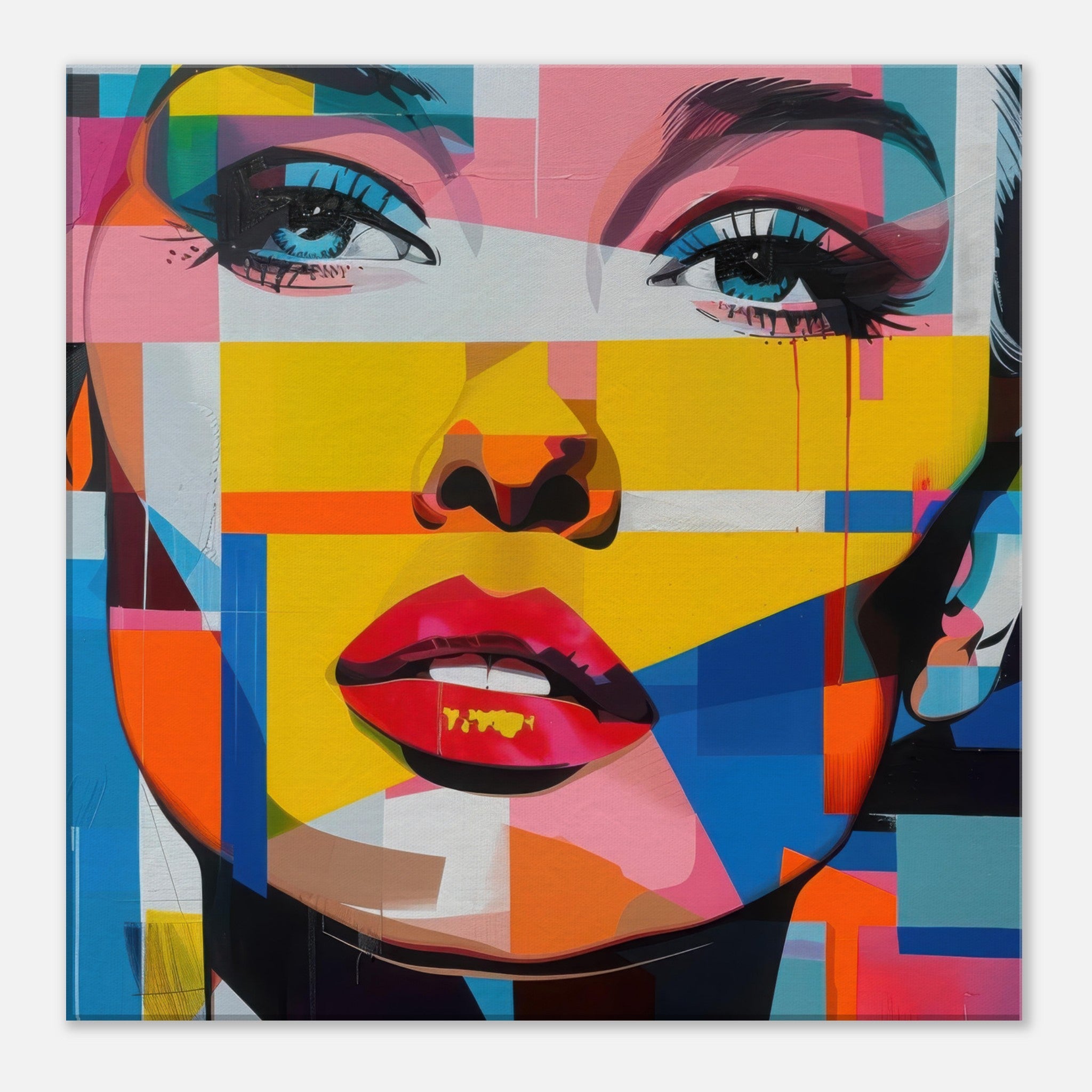 Canvas Square - Swedish popart in abstract style 7 - Shop Ai Art WebShop - Digital Art online Store