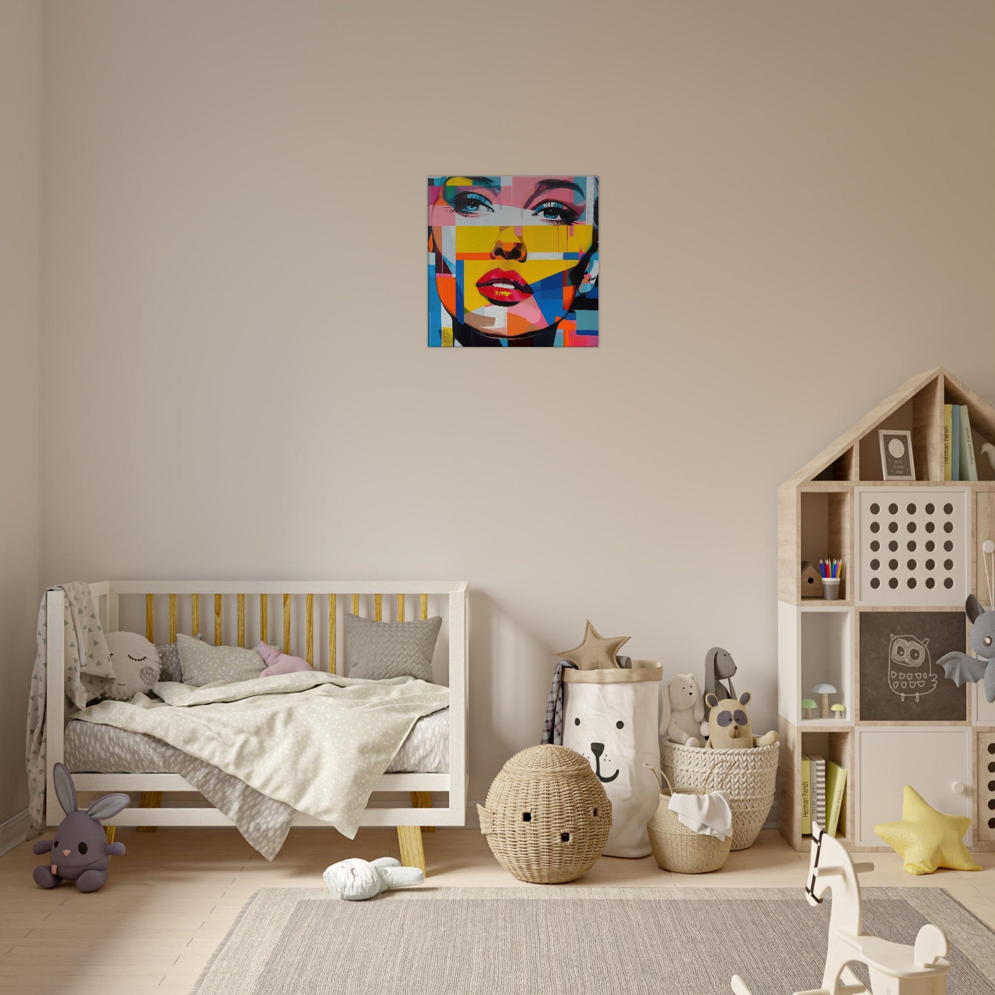 Canvas Square - Swedish popart in abstract style 7 - Shop Ai Art WebShop - Digital Art online Store