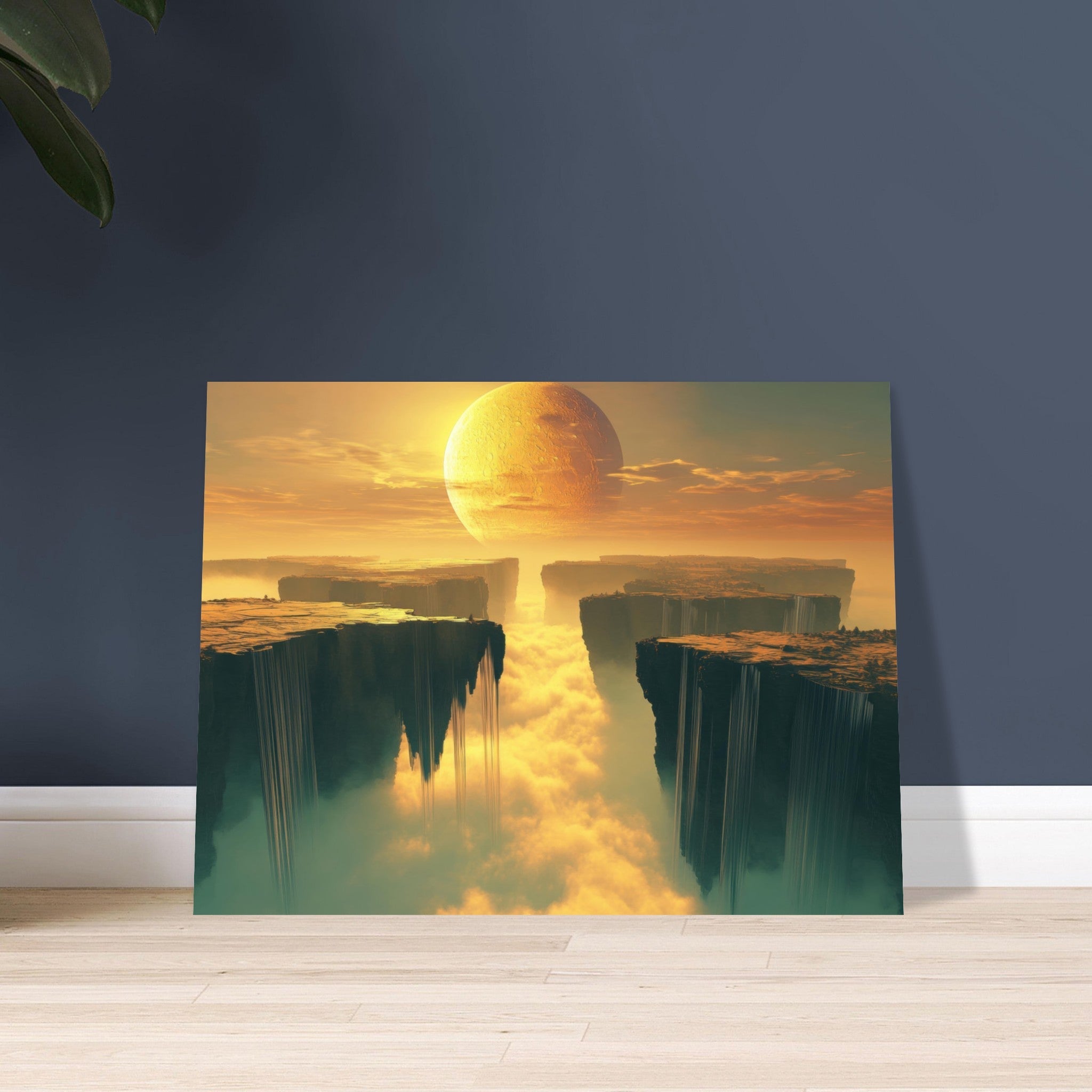Fine Art Poster Landscape - A vast dreamscape with levitating islands a mass 3 - Shop Ai Art WebShop - Digital Art online Store