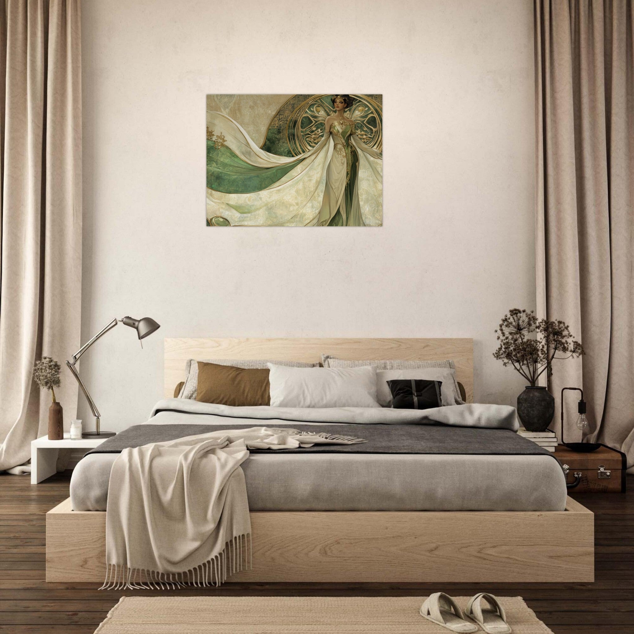 Fine Art Poster Landscape - Alien Royalty in Art Nouveau Elegance A portrait 4 - Shop Ai Art WebShop - Digital Art online Store