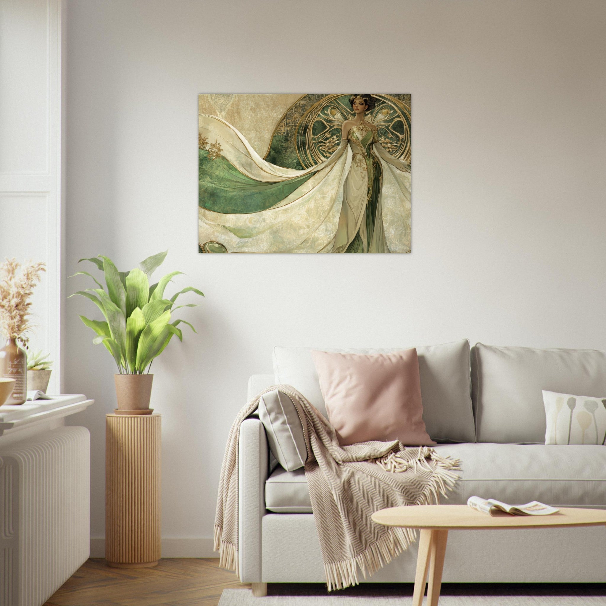 Fine Art Poster Landscape - Alien Royalty in Art Nouveau Elegance A portrait 4 - Shop Ai Art WebShop - Digital Art online Store