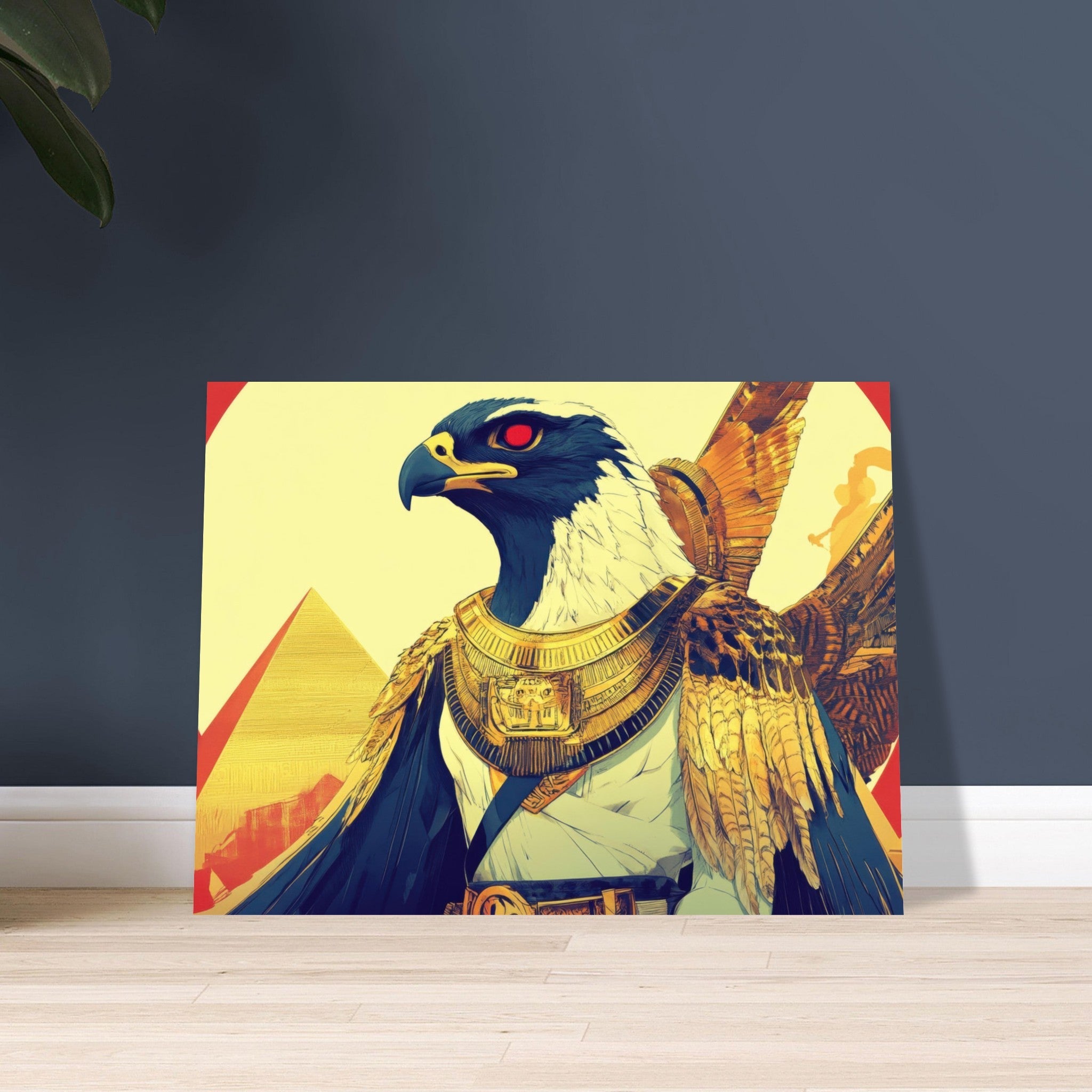 Fine Art Poster Landscape - Ancient Egyptian Falcon God Horus A majestic far 3 - Shop Ai Art WebShop - Digital Art online Store