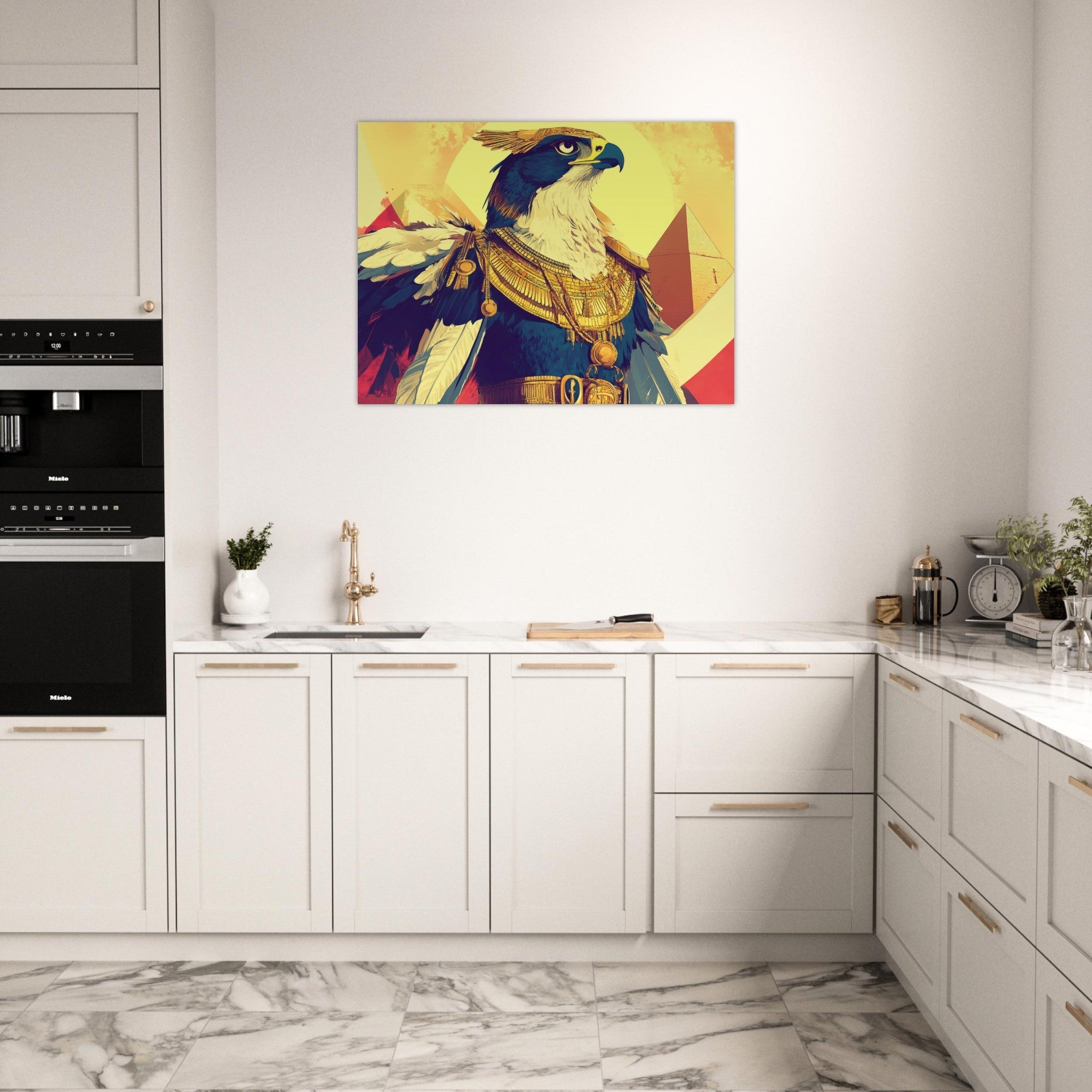 Fine Art Poster Landscape - Ancient Egyptian Falcon God Horus A majestic far 5 - Shop Ai Art WebShop - Digital Art online Store