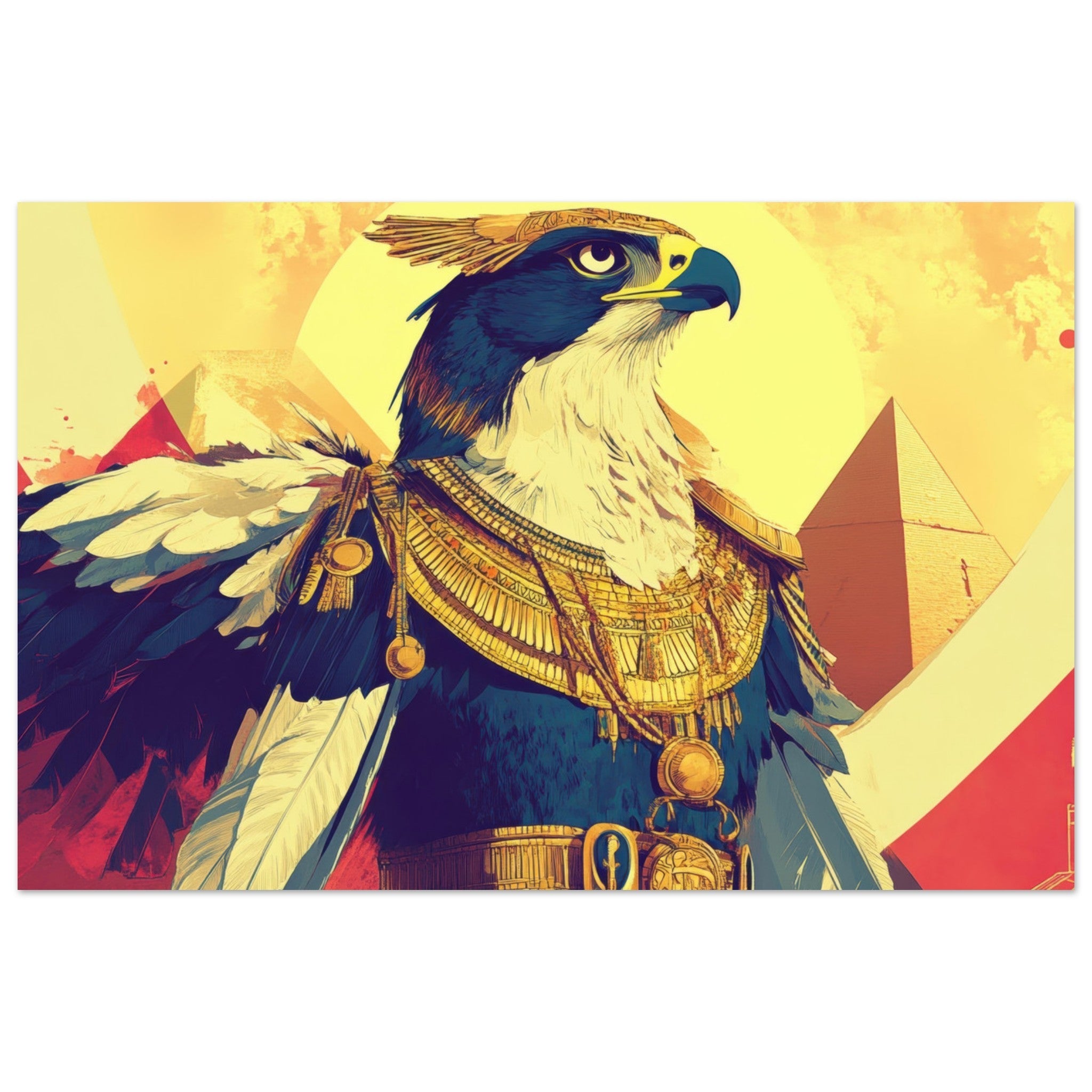 Fine Art Poster Landscape - Ancient Egyptian Falcon God Horus A majestic far 5 - Shop Ai Art WebShop - Digital Art online Store