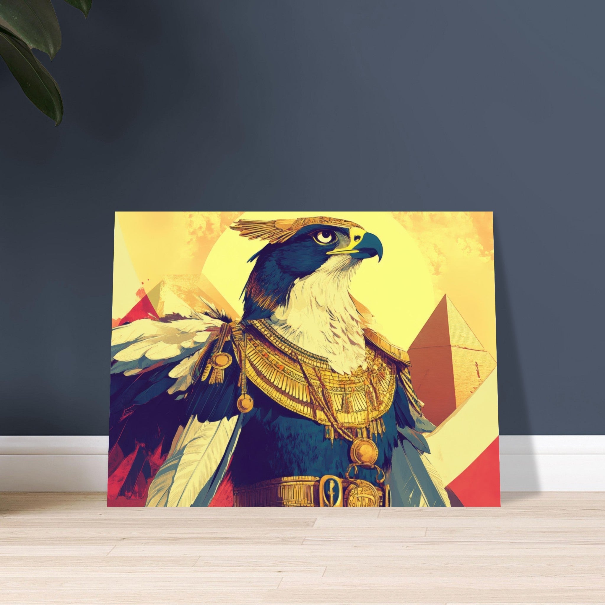 Fine Art Poster Landscape - Ancient Egyptian Falcon God Horus A majestic far 5 - Shop Ai Art WebShop - Digital Art online Store