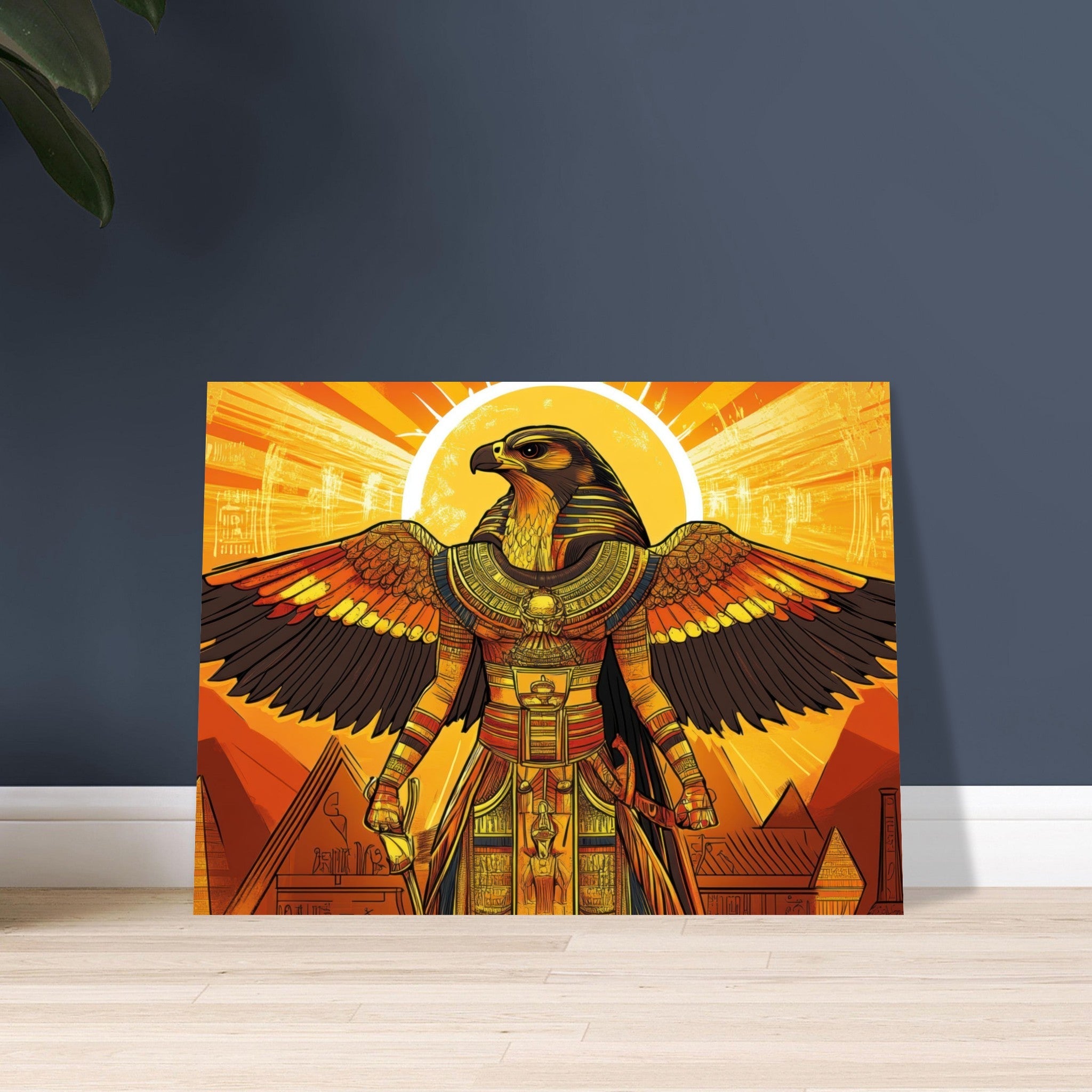 Fine Art Poster Landscape - Ancient Egyptian Falcon God Horus A majestic far 7 - Shop Ai Art WebShop - Digital Art online Store