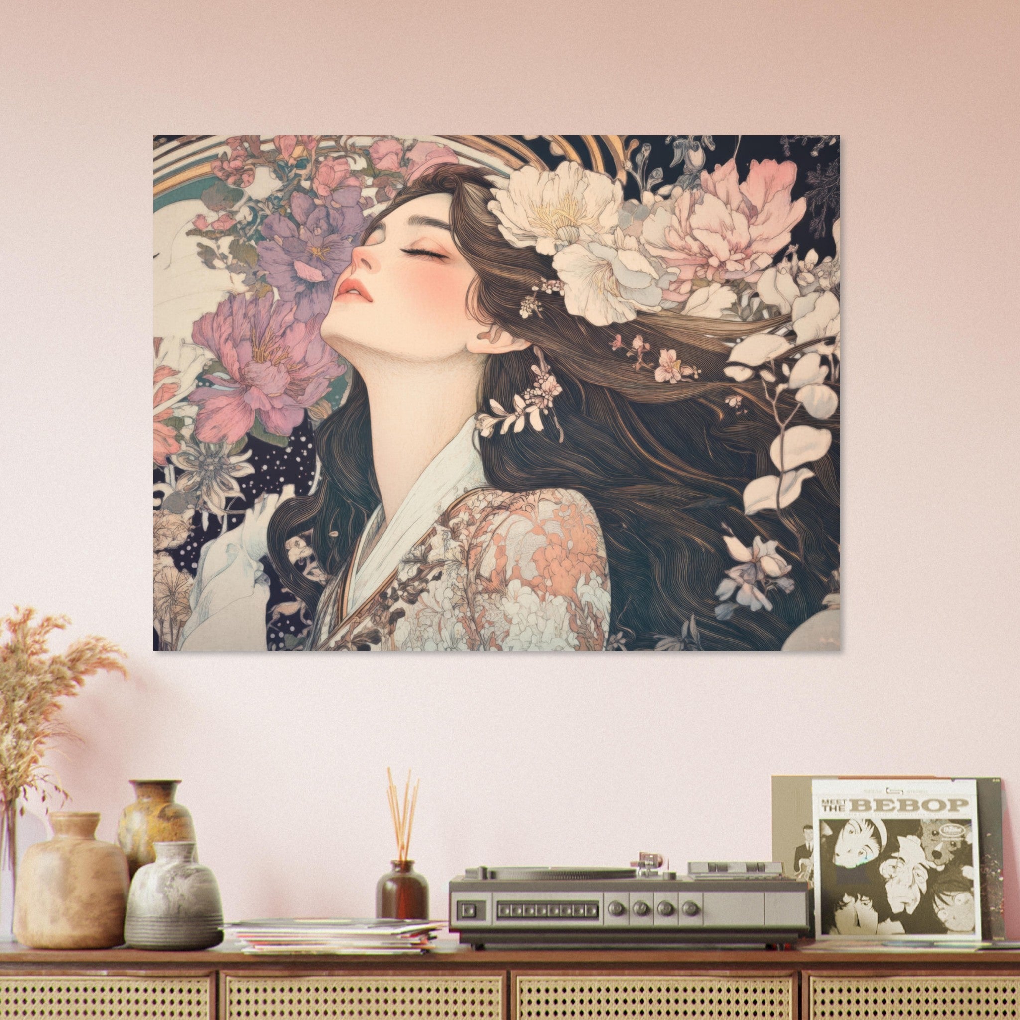 Fine Art Poster Landscape - Art Nouveau Enchanted Garden An Art Nouveau inst 2 - Shop Ai Art WebShop - Digital Art online Store