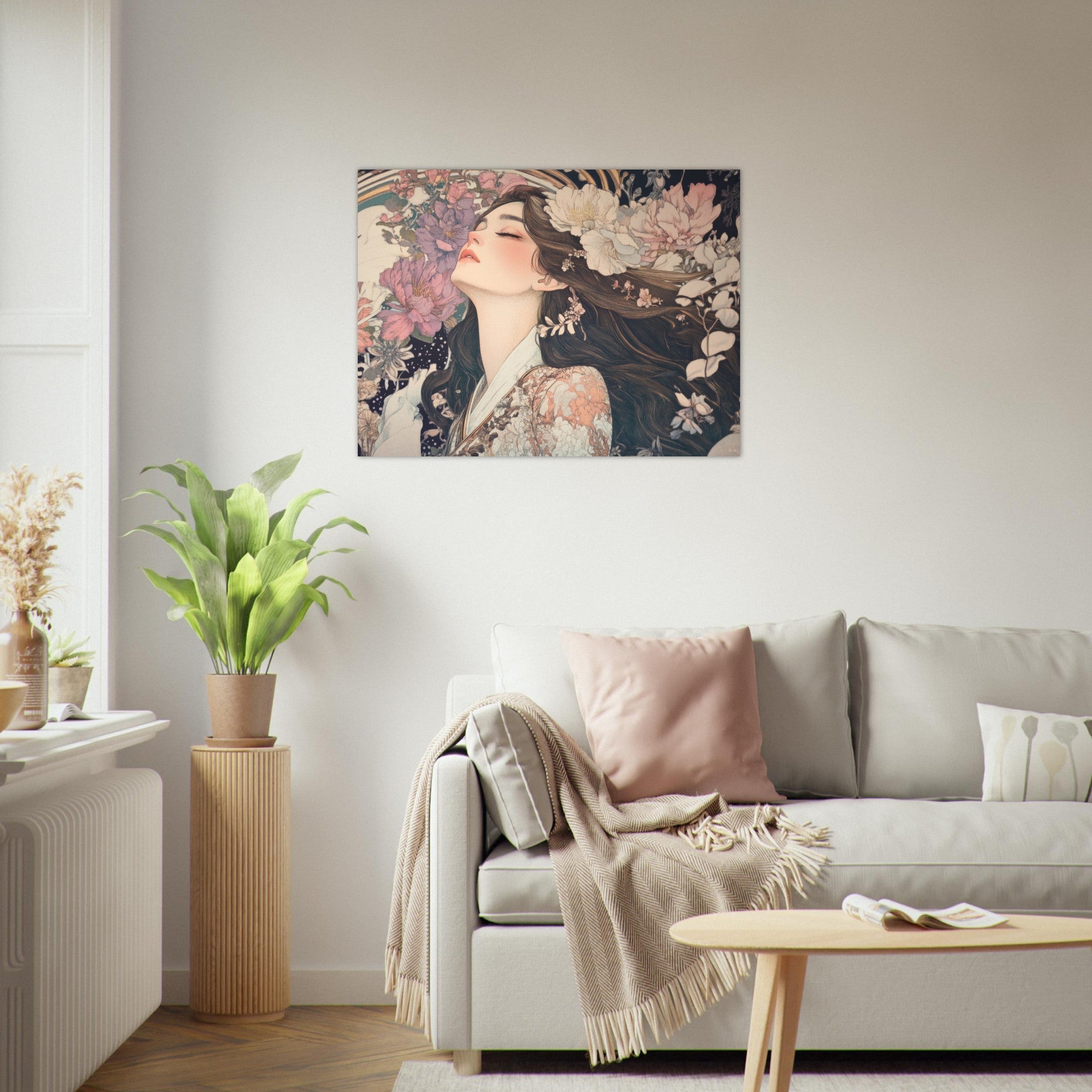 Fine Art Poster Landscape - Art Nouveau Enchanted Garden An Art Nouveau inst 2 - Shop Ai Art WebShop - Digital Art online Store